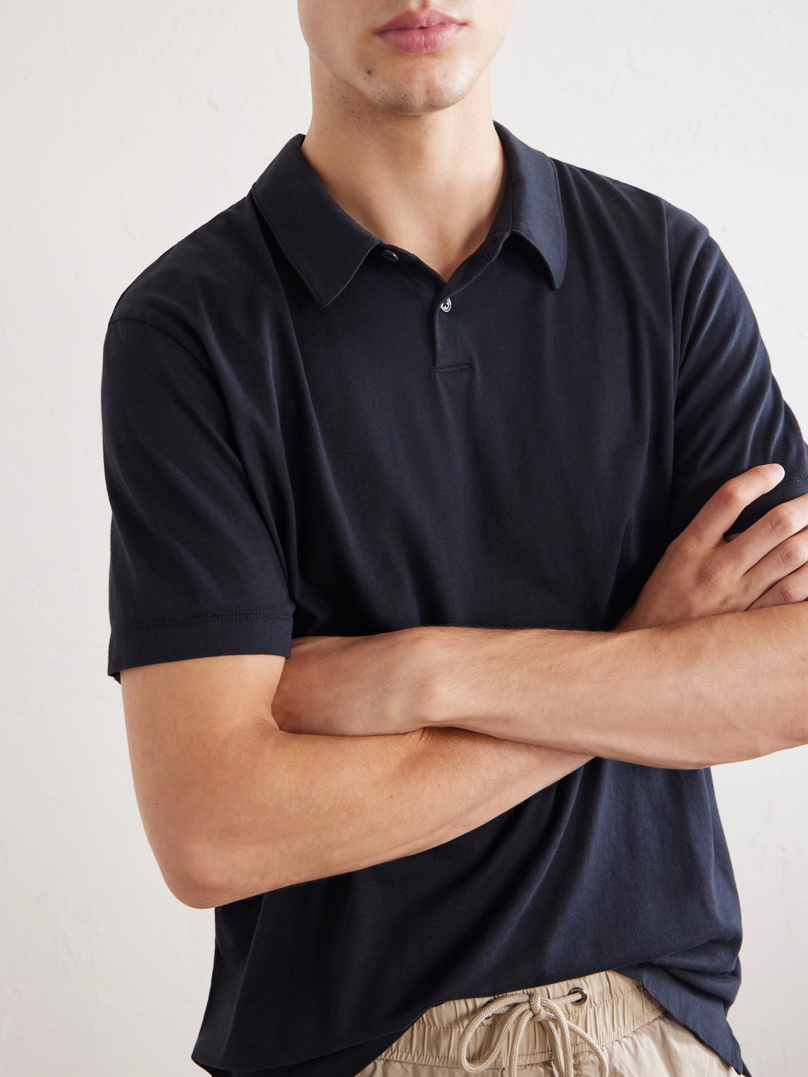 Lotus Cotton-Jersey Polo Shirt