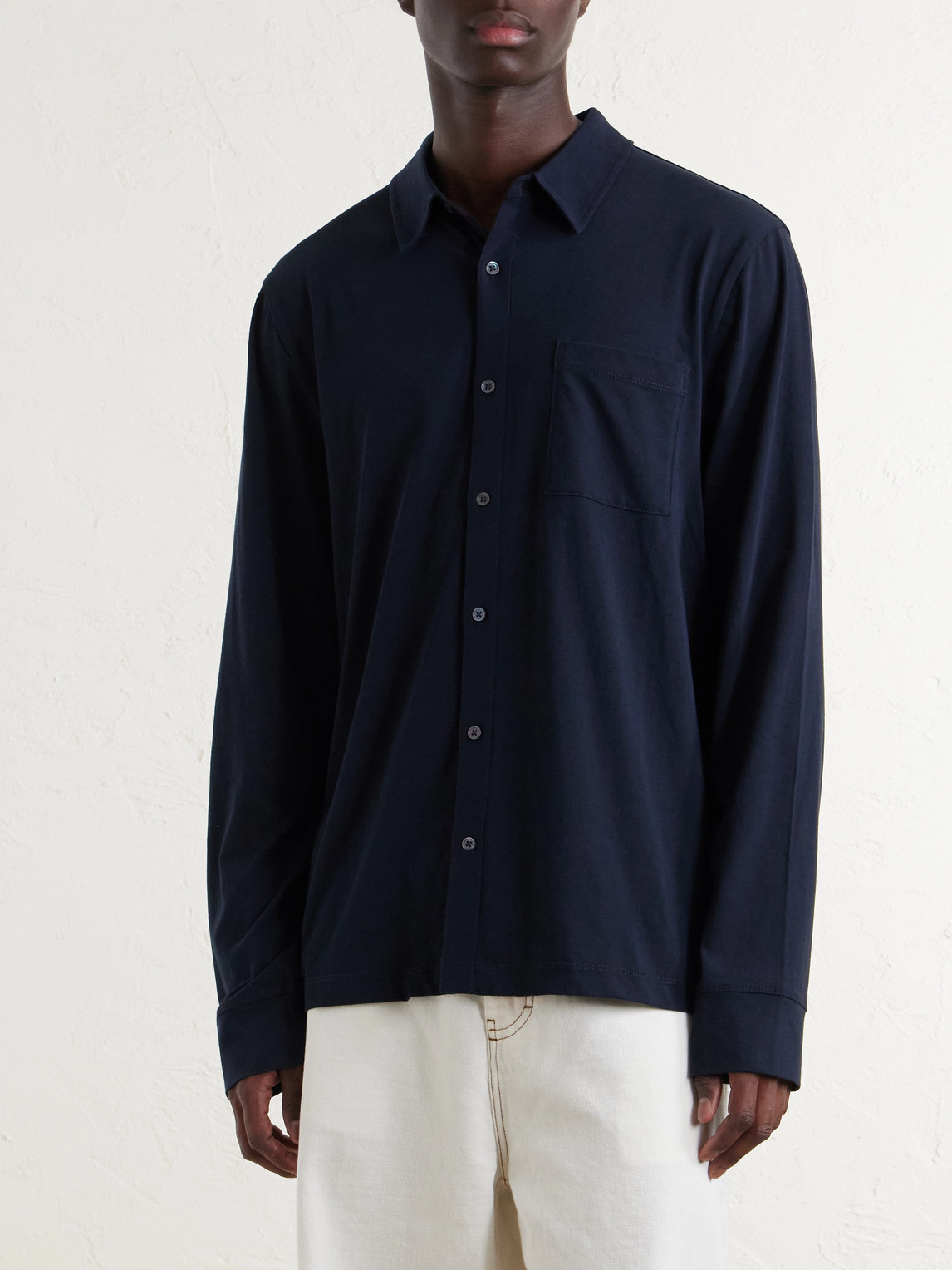 Clean Finish Slim-Fit Cotton-Jersey Shirt