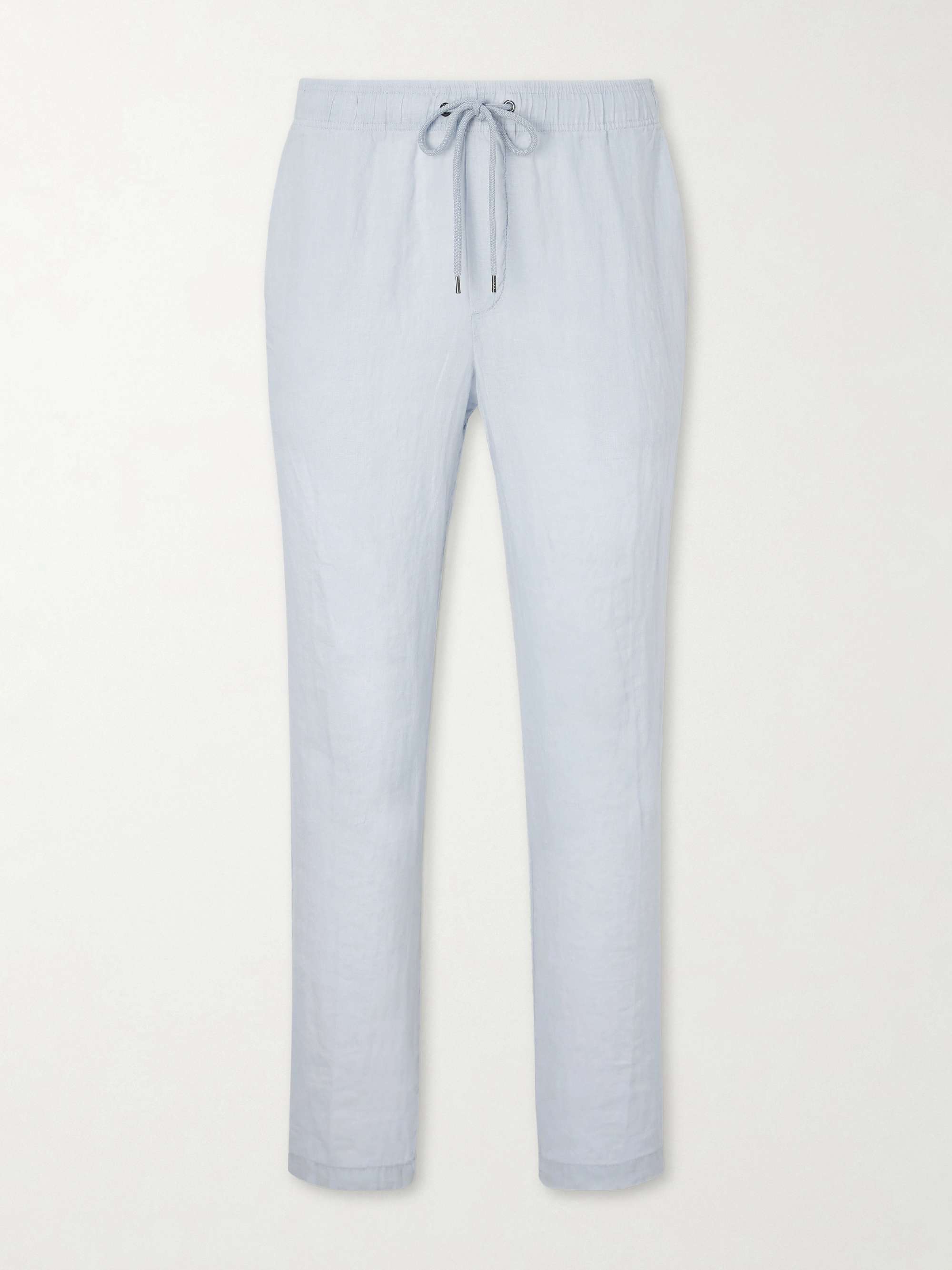 JAMES PERSE Garment-Dyed Straight-Leg Linen Trousers