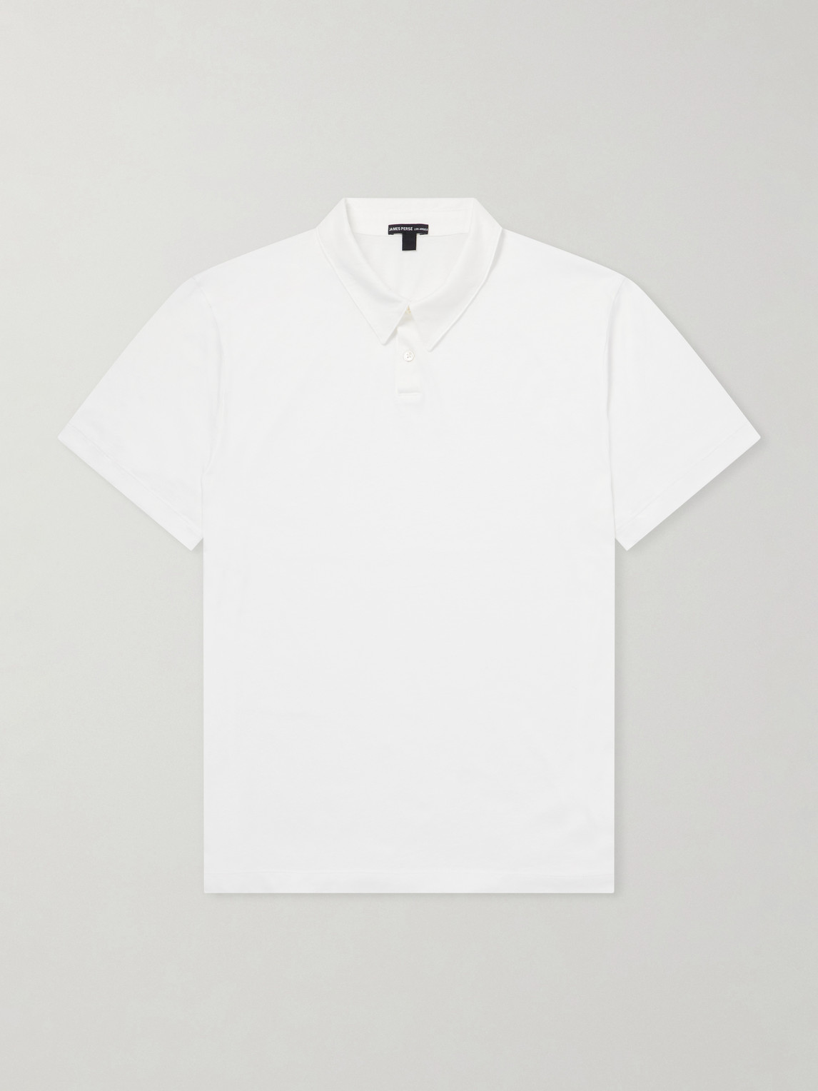 James Perse Lotus Cotton-jersey Polo Shirt In White