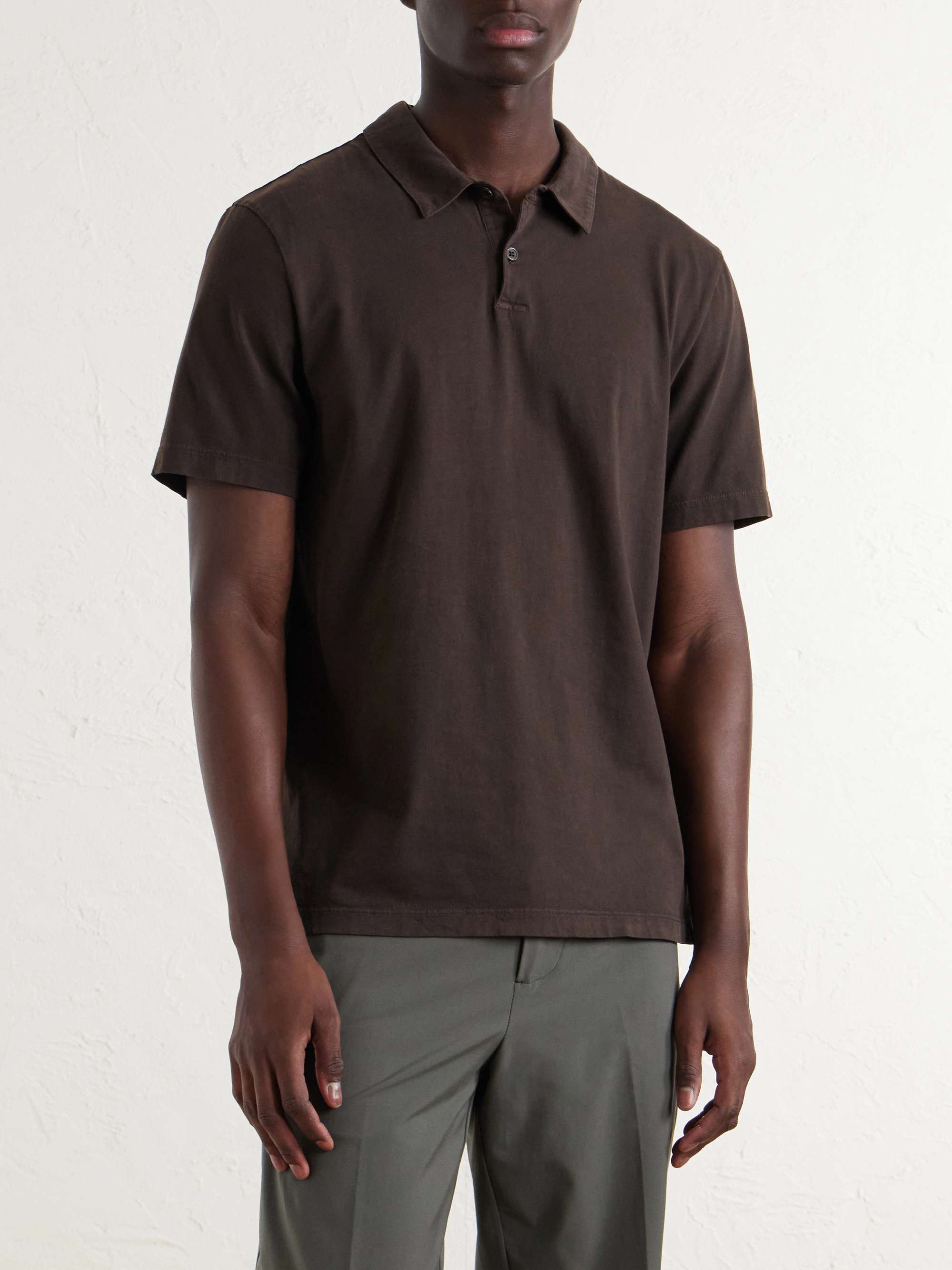 JAMES PERSE Supima Cotton-Jersey Polo Shirt