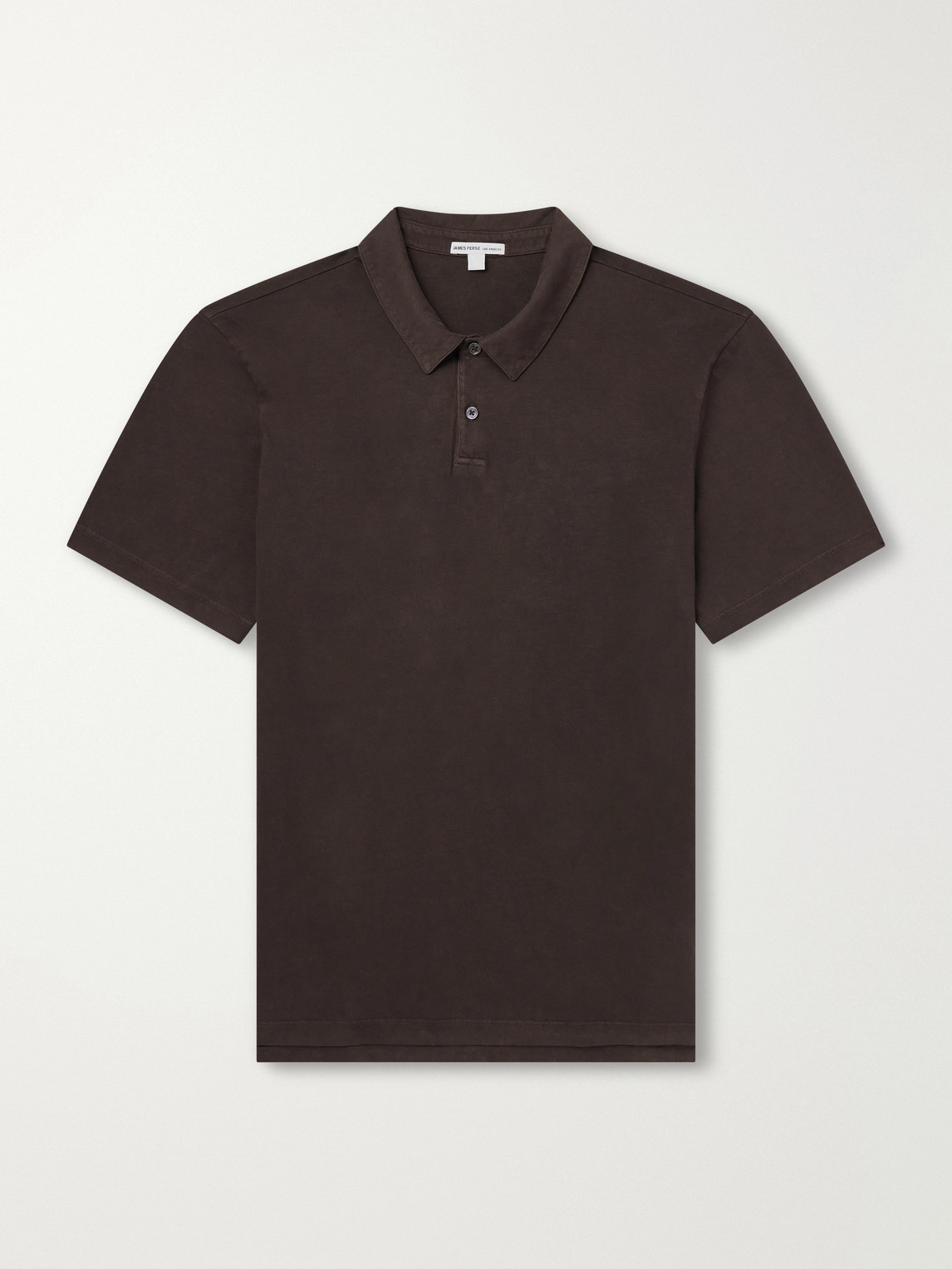 James Perse Supima Cotton-jersey Polo Shirt In Brown