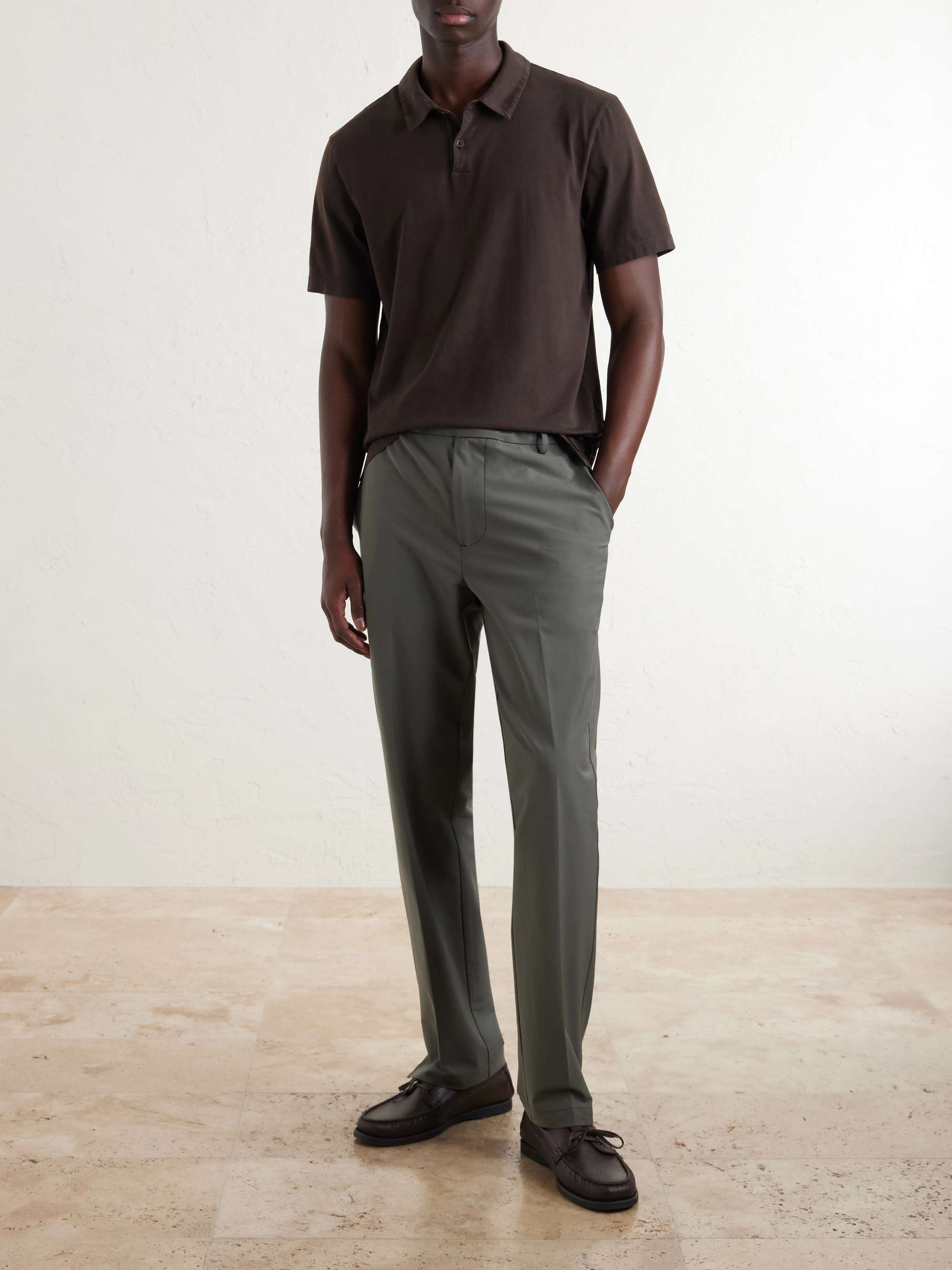 JAMES PERSE Supima Cotton-Jersey Polo Shirt