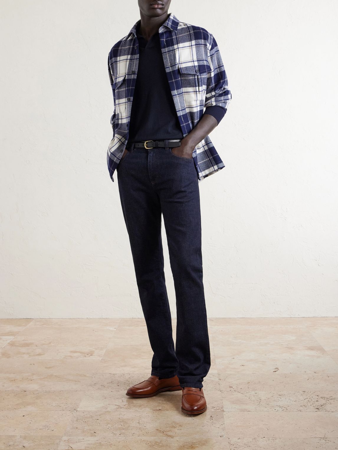DUNHILL 메리노 울 폴로 셔츠