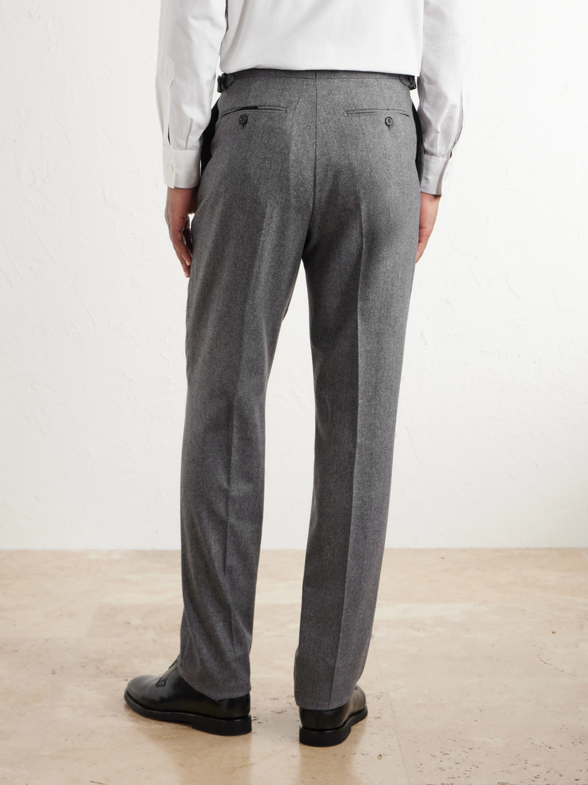 Straight-Leg Herringbone Wool And Cashmere-Blend Trousers
