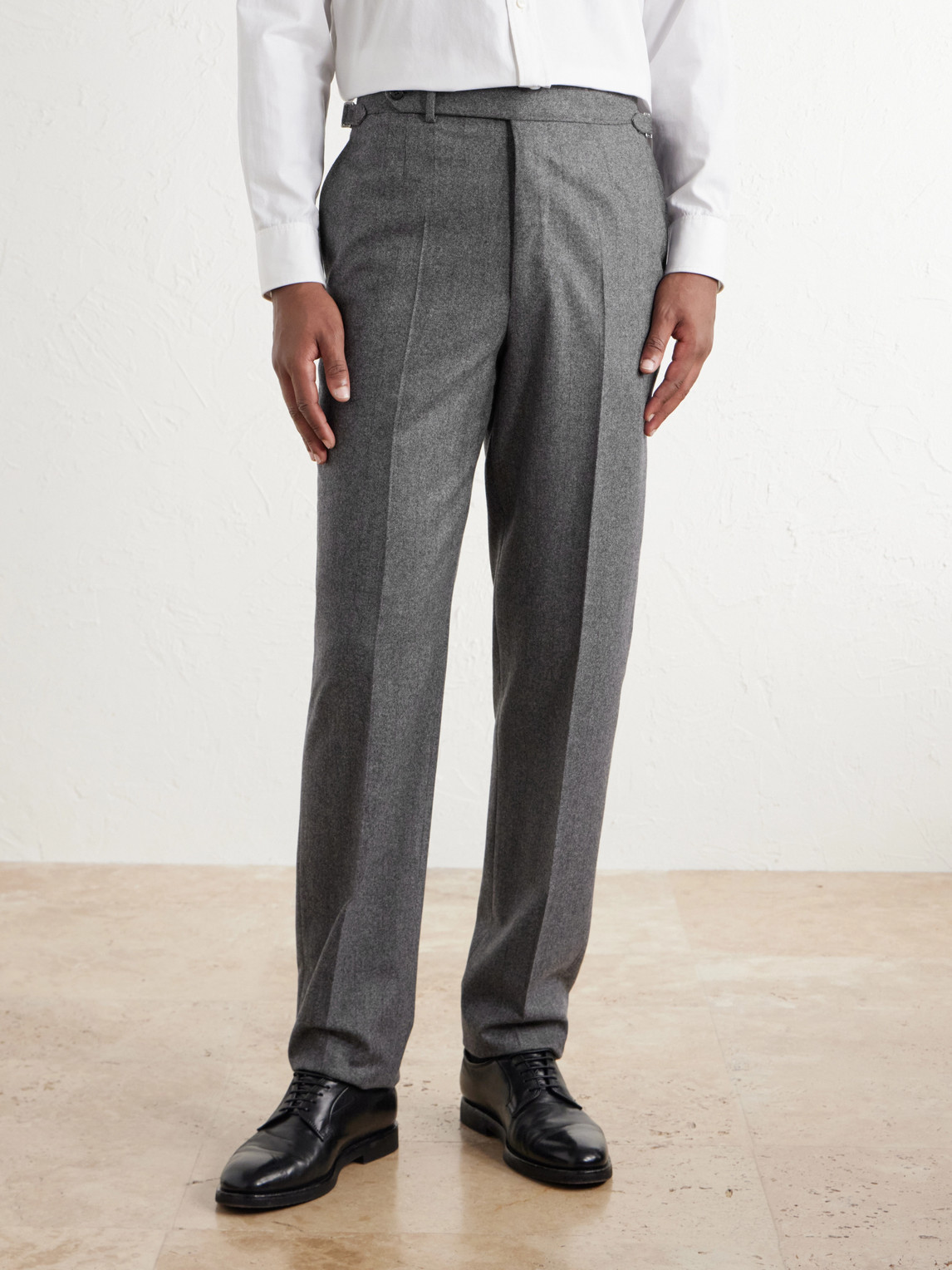 Straight-Leg Herringbone Wool And Cashmere-Blend Trousers