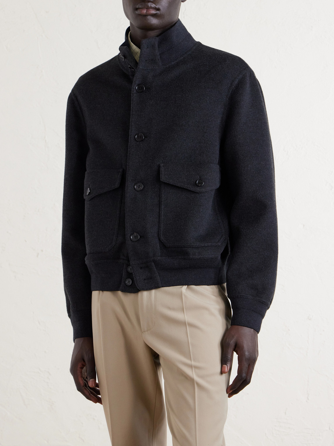 Cashmere And Wool-Blend Bomber Jacket
