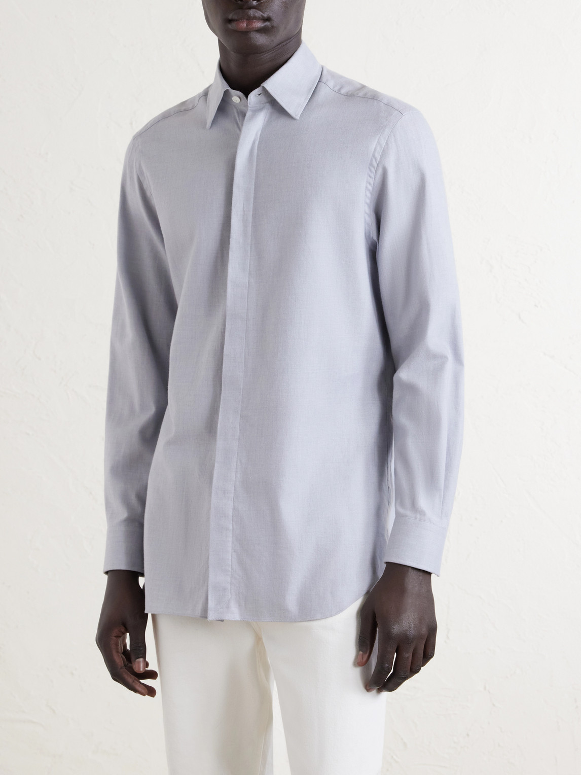 Cotton And Cashmere-Blend Shirt