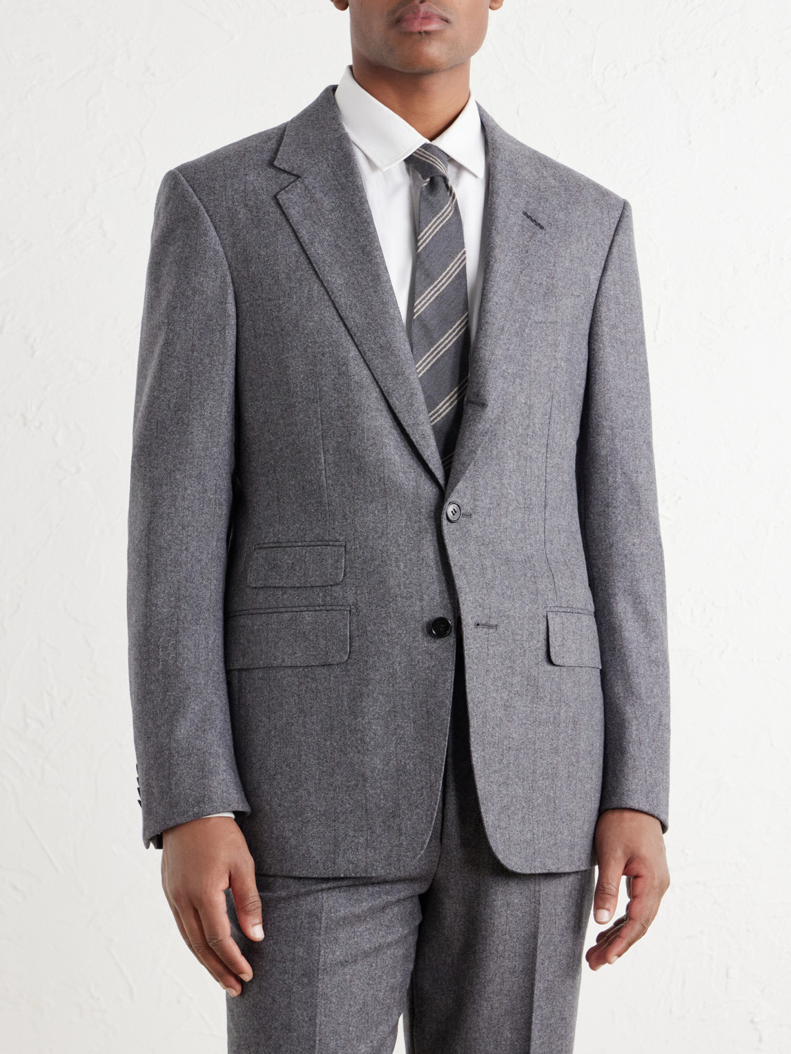 Herringbone Wool And Cashmere-Blend Suit Jacket