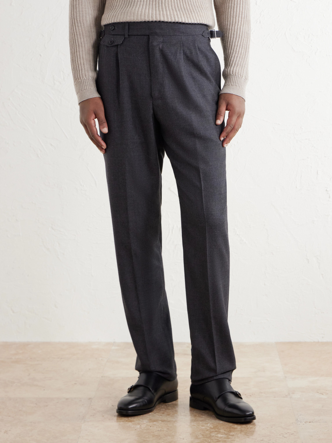 Straight-Leg Wool And Cashmere-Blend Suit Trousers