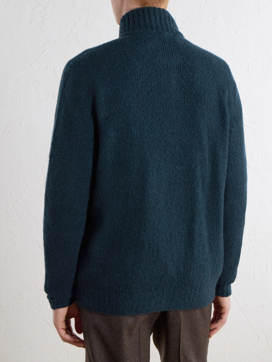 Wool-Blend Zip-Up Mock-Neck Sweater