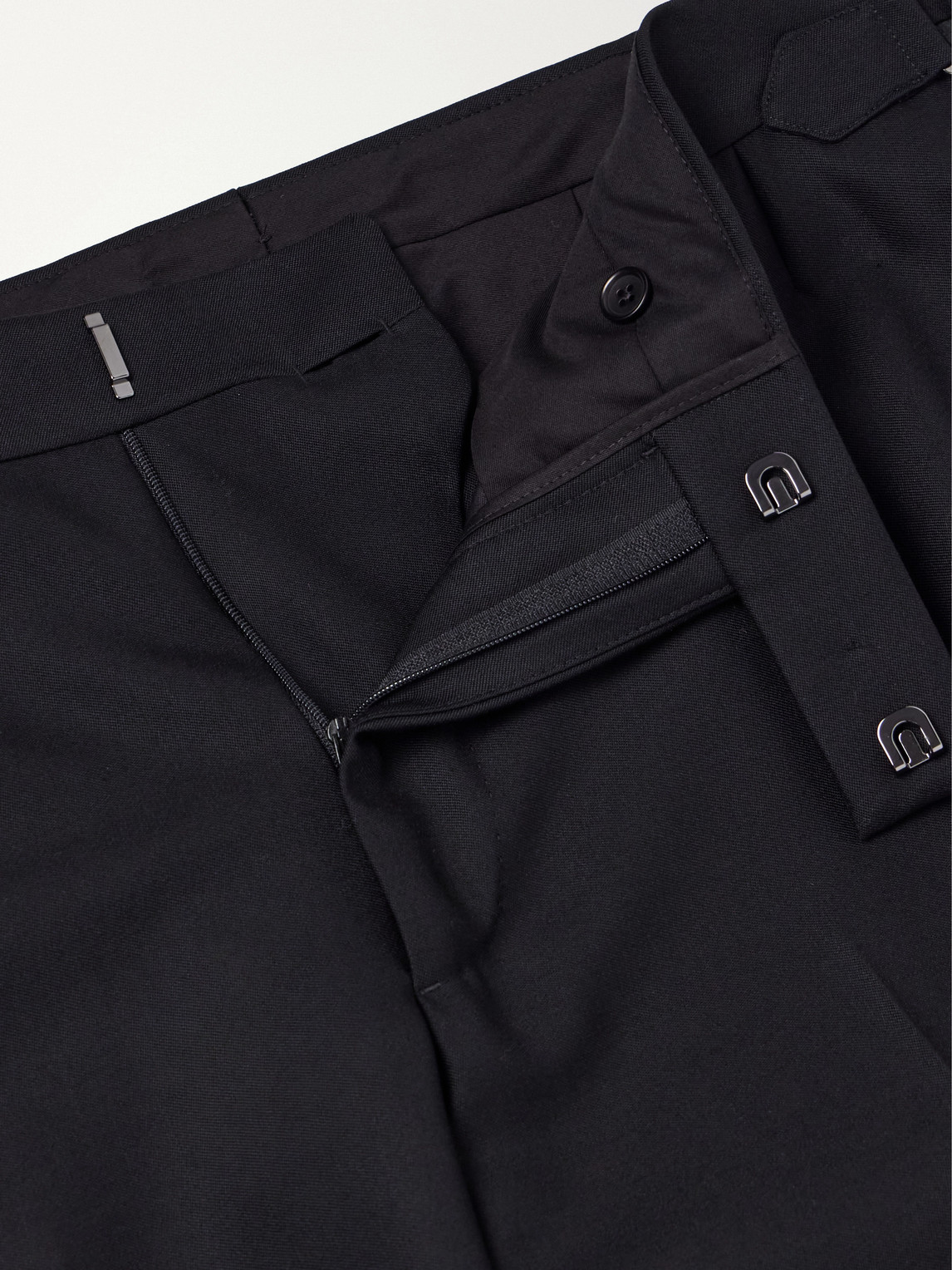 Straight-Leg Satin-Trimmed Wool-Fresco Suit Trousers