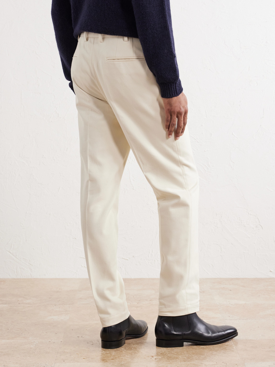 Straight-Leg Cotton-Twill Trousers