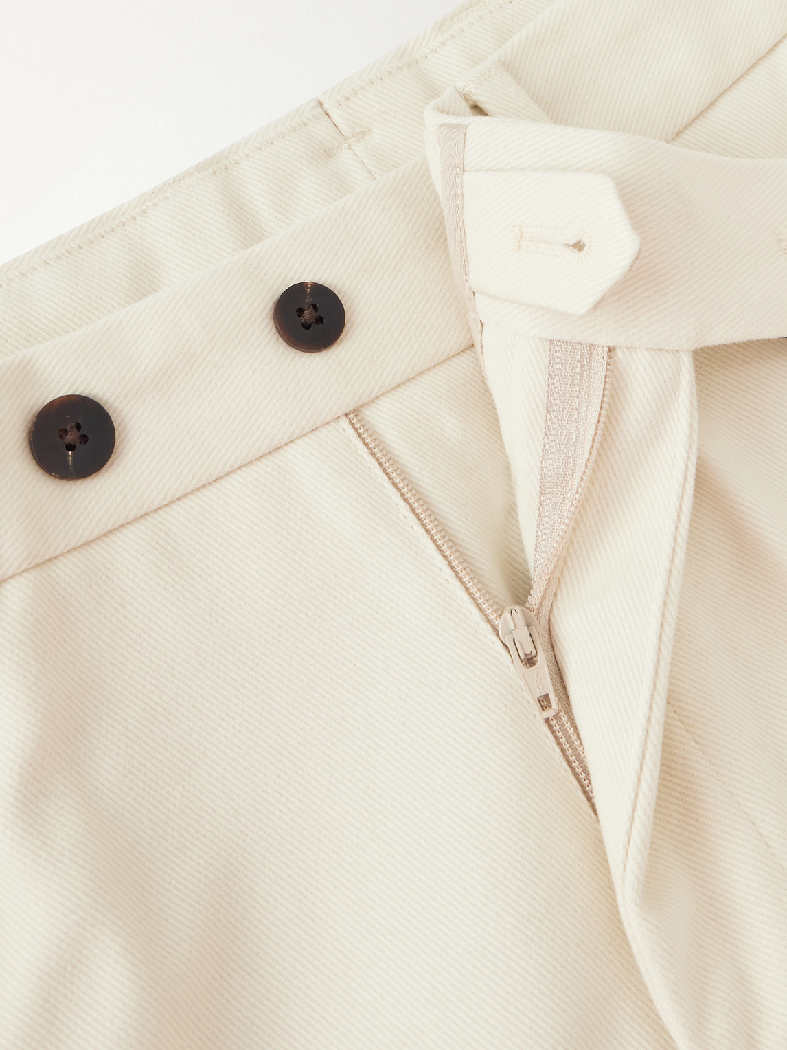 Straight-Leg Cotton-Twill Trousers