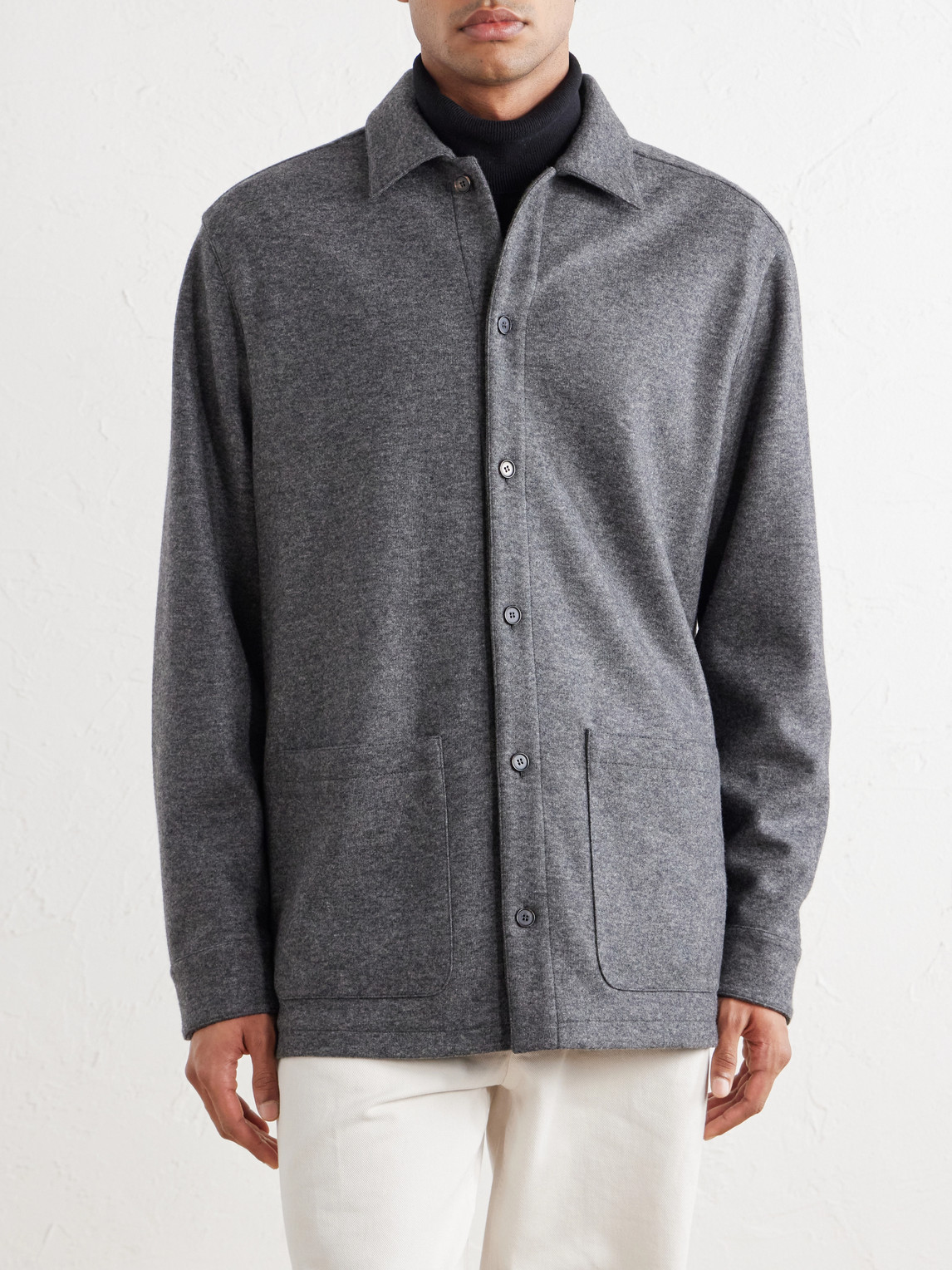 Cashmere-Blend Overshirt