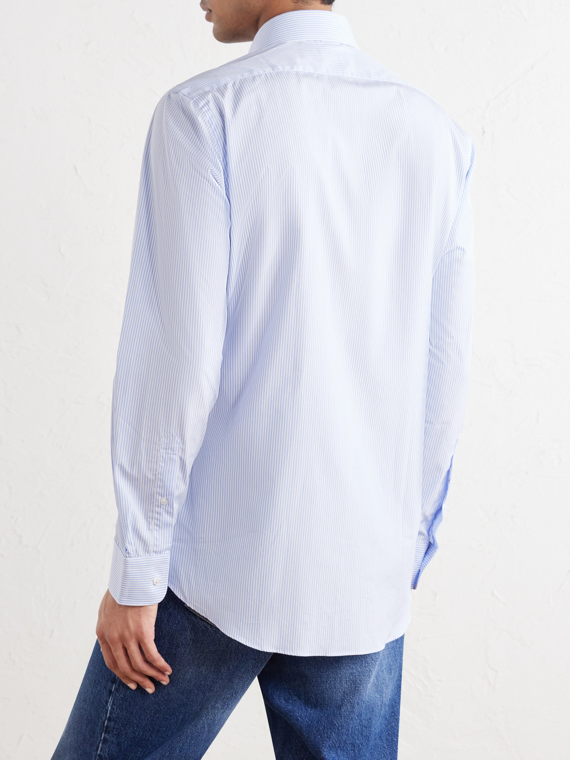 Lecce Striped Cotton-Poplin Shirt