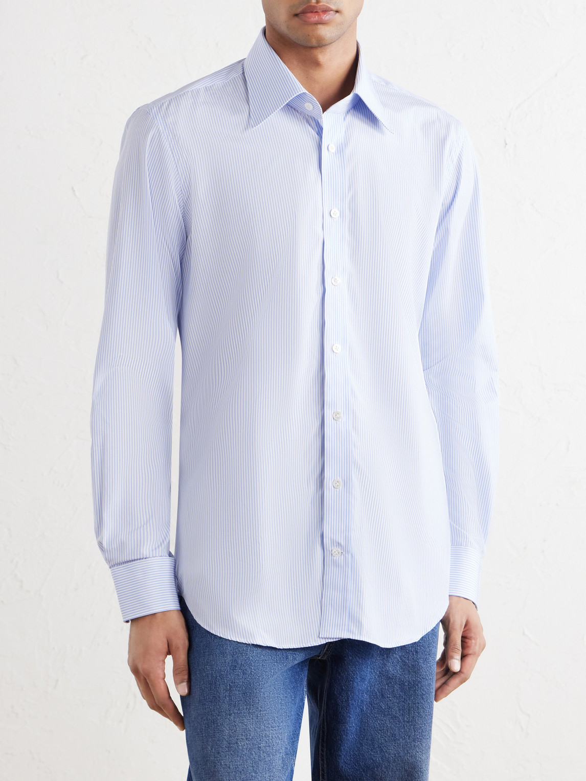 Lecce Striped Cotton-Poplin Shirt