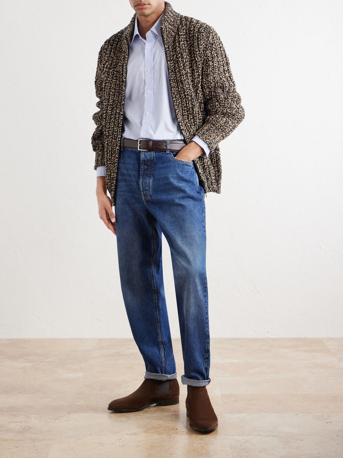 Lecce Striped Cotton-Poplin Shirt