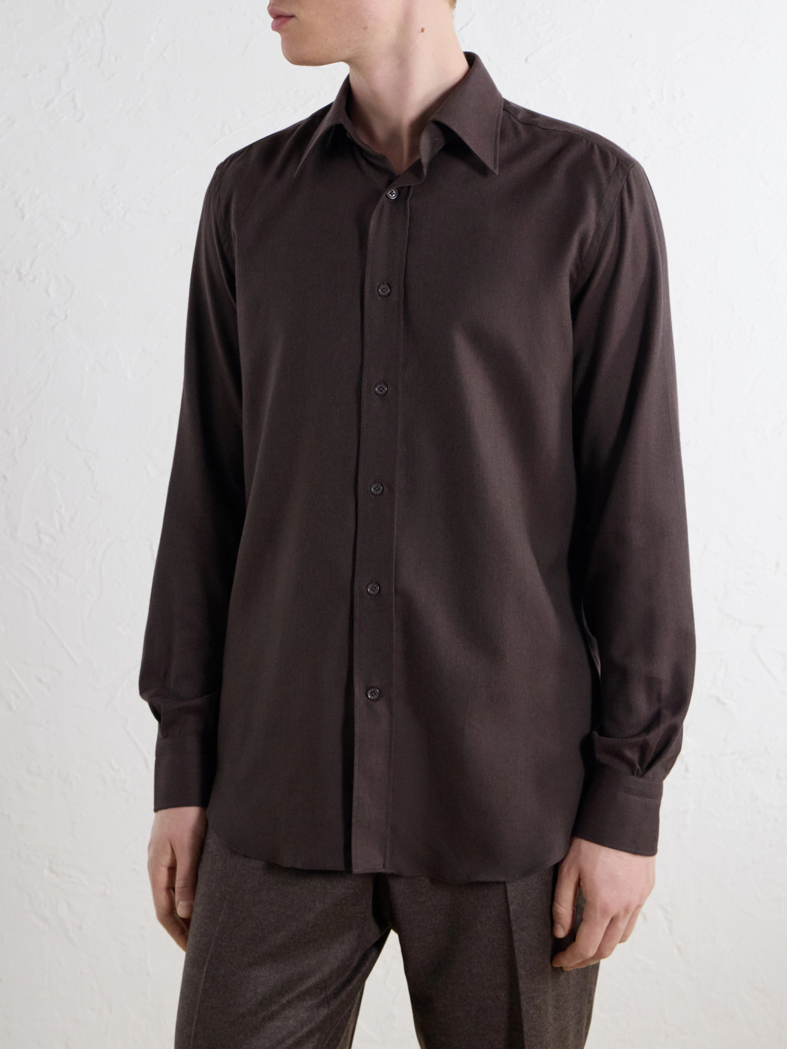 Lecce Cotton And Lyocell-Blend Twill Shirt