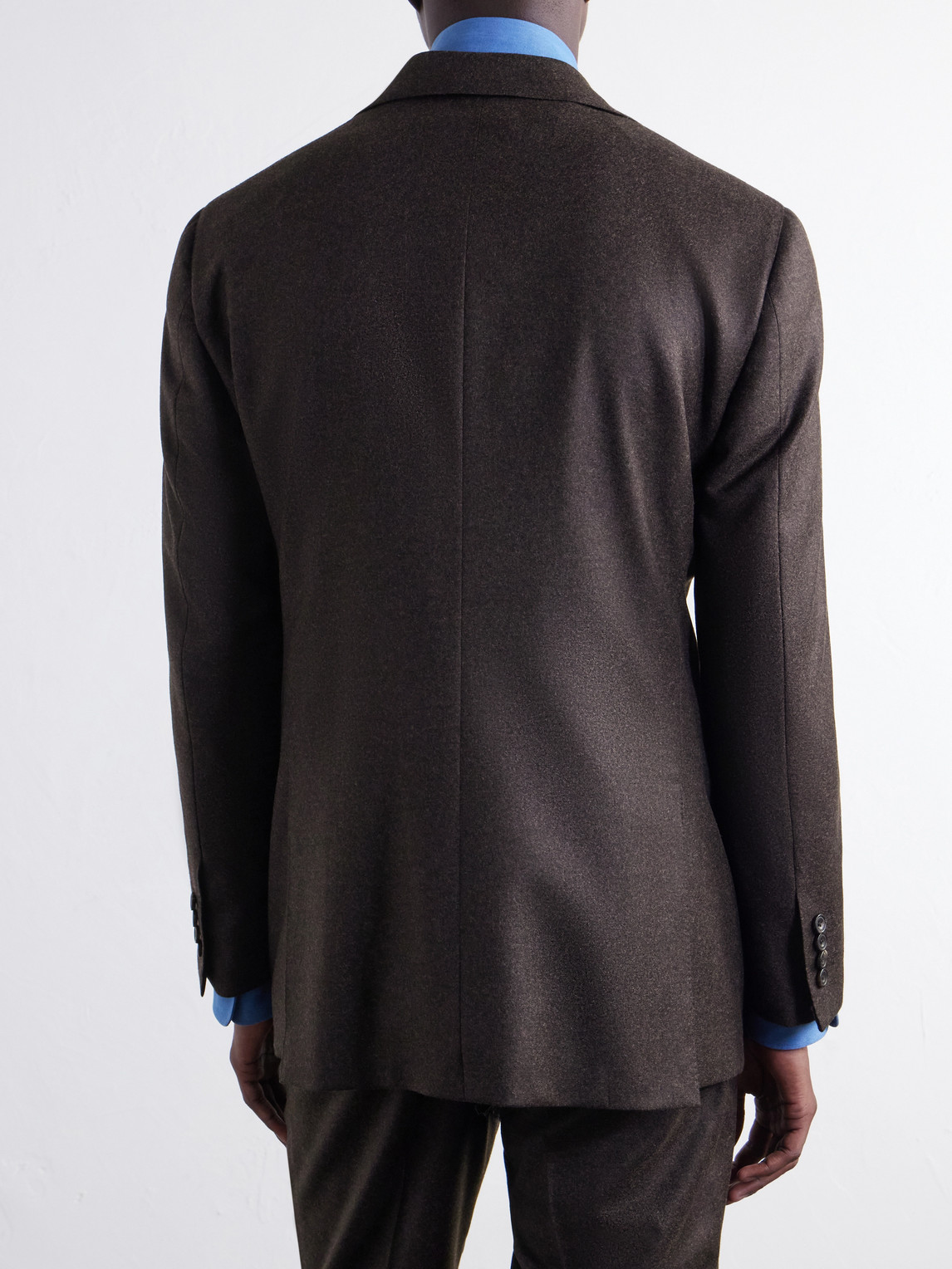 Wool-Blend Flannel Suit Jacket