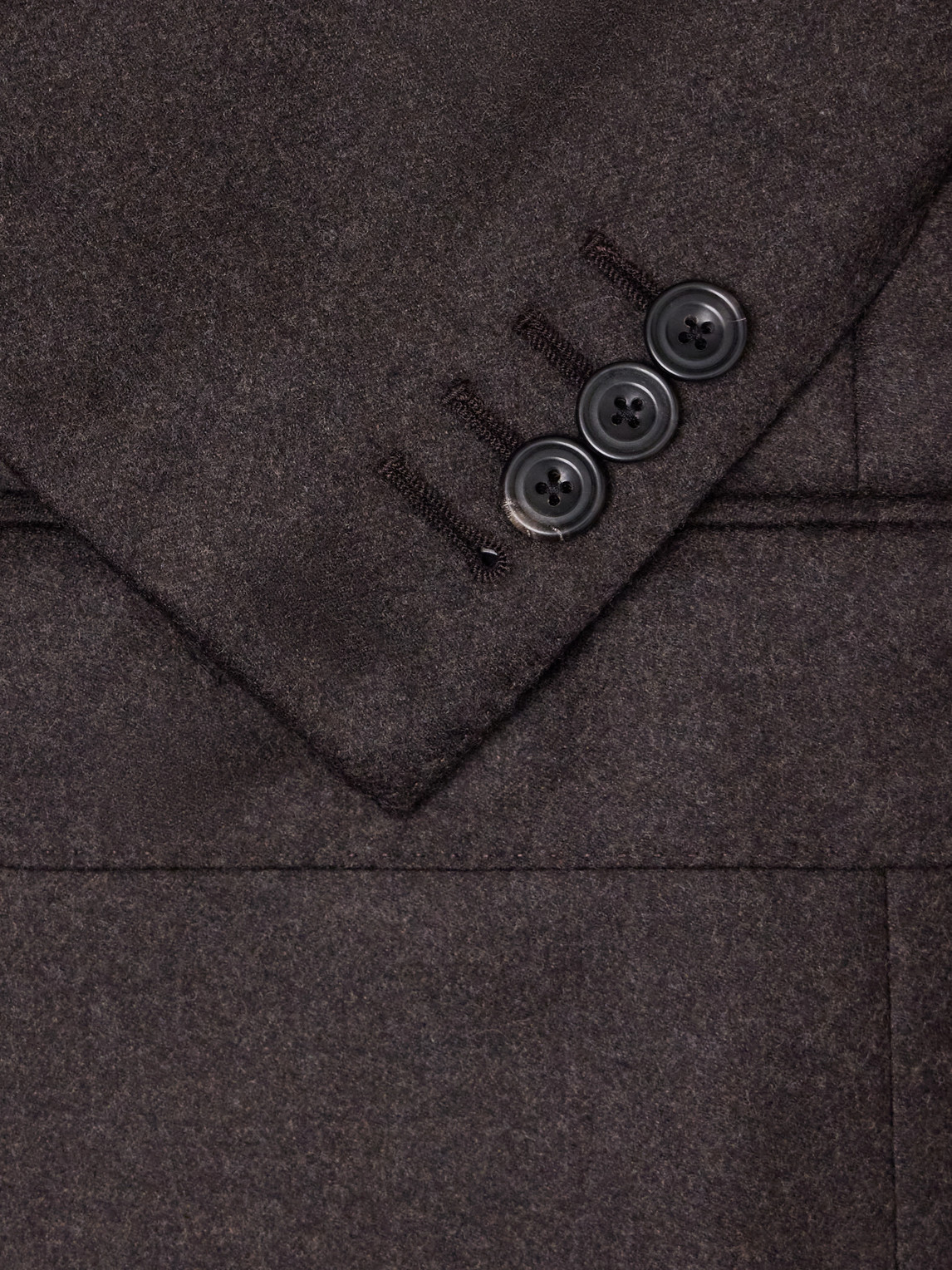 Wool-Blend Flannel Suit Jacket
