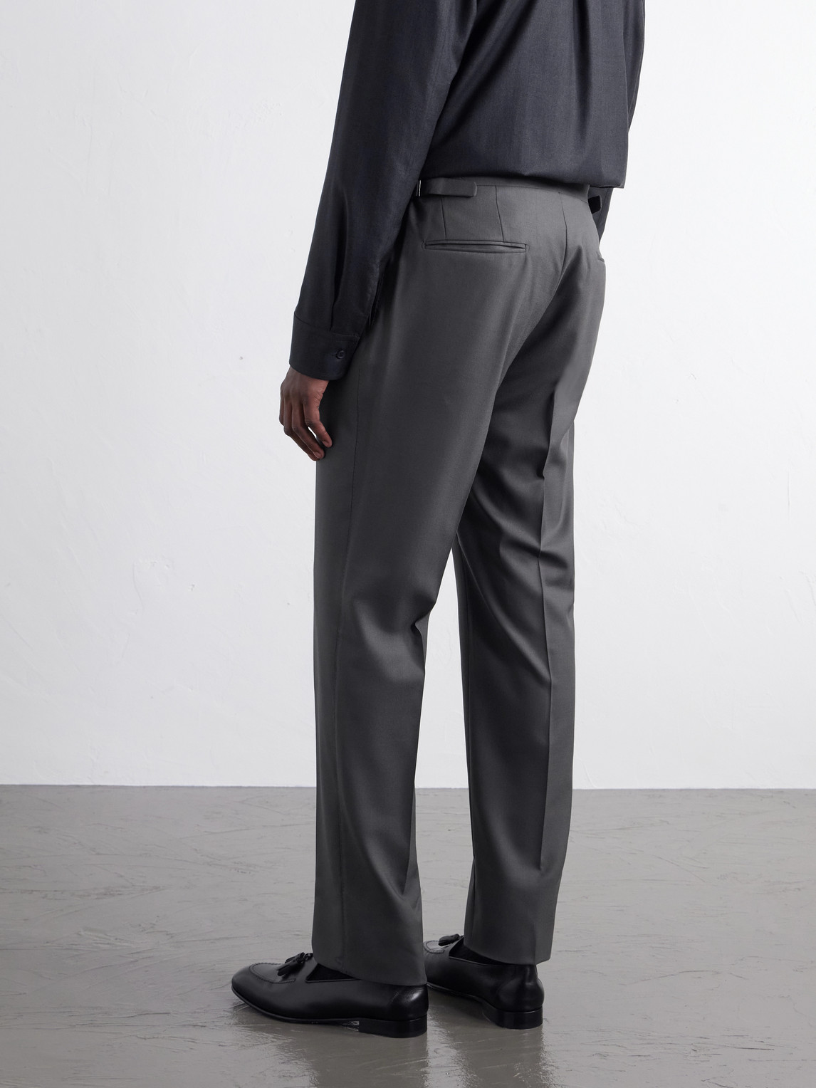 Tapered Pleated Wool-Twill Suit Trousers