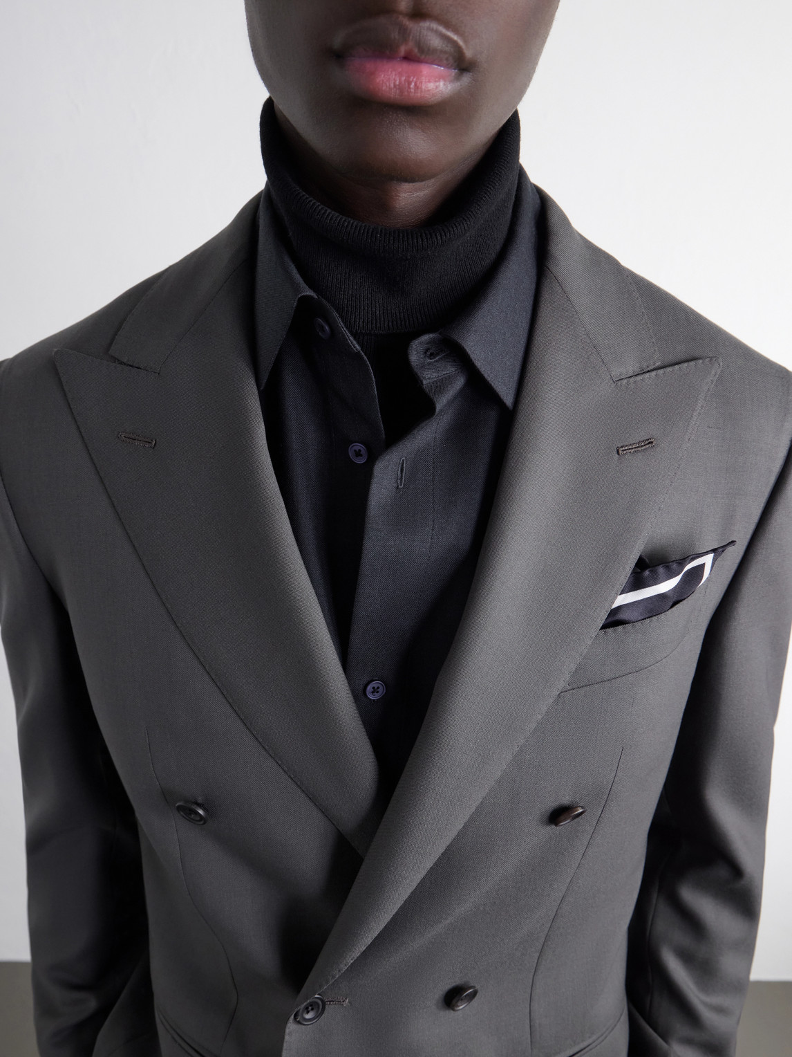 Double-Breasted Wool-Twill Suit Jacket