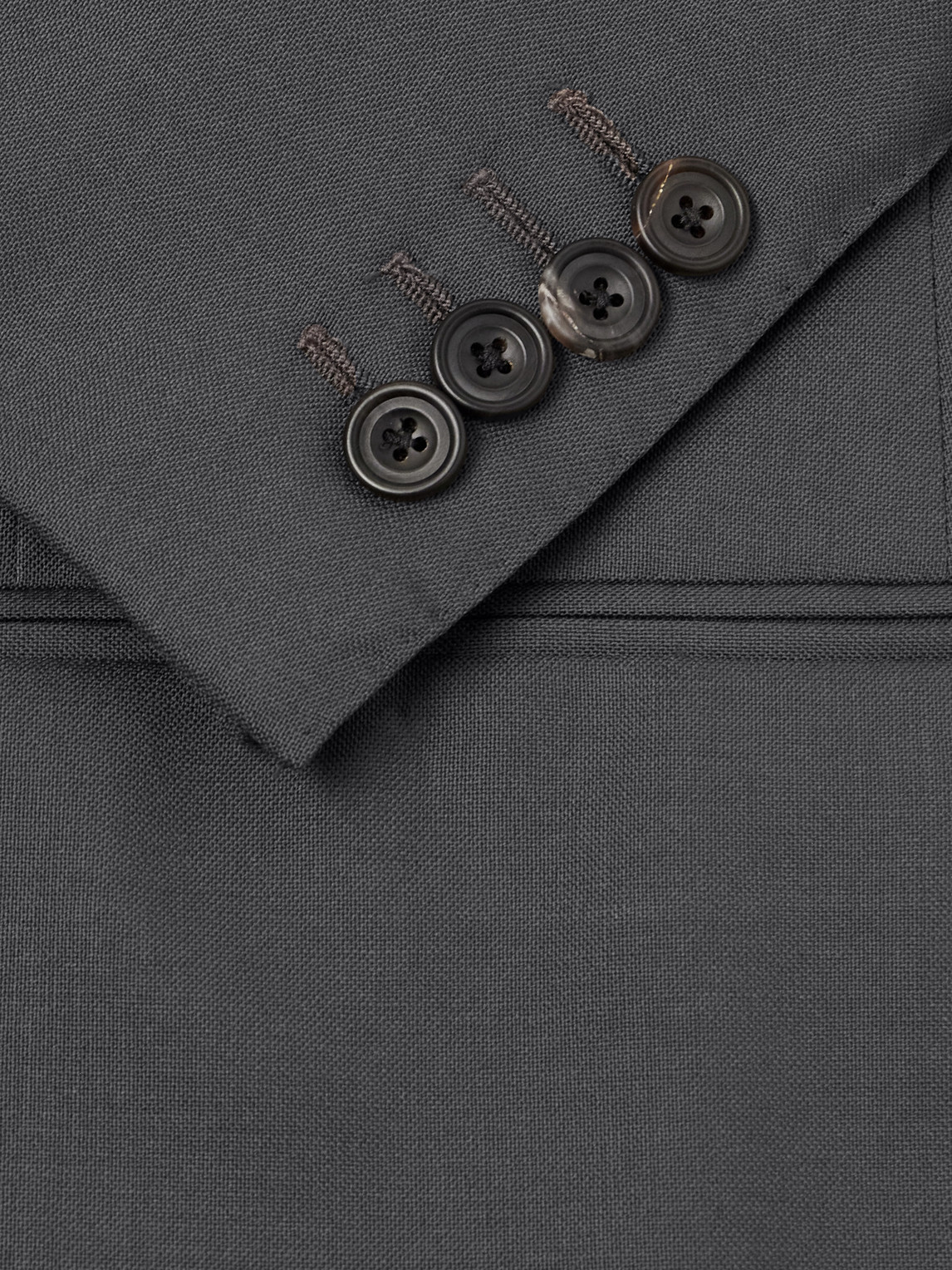 Double-Breasted Wool-Twill Suit Jacket