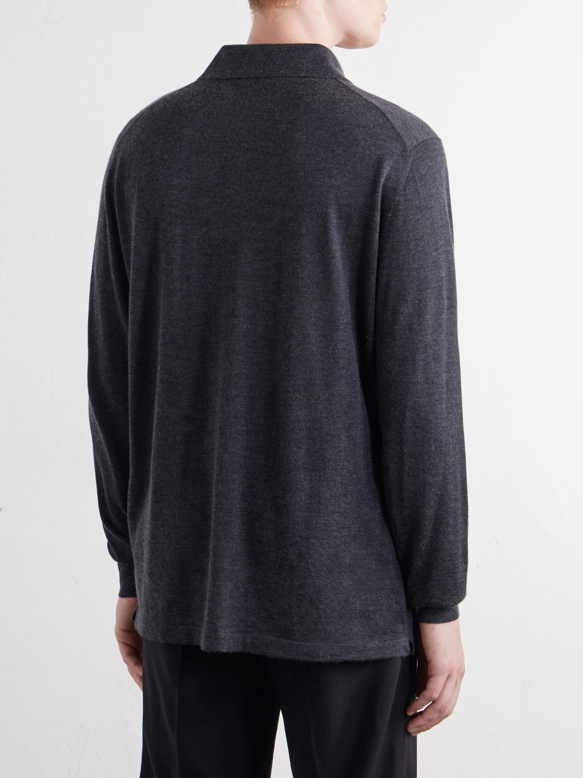 Cashmere And Silk-Blend Polo Sweater
