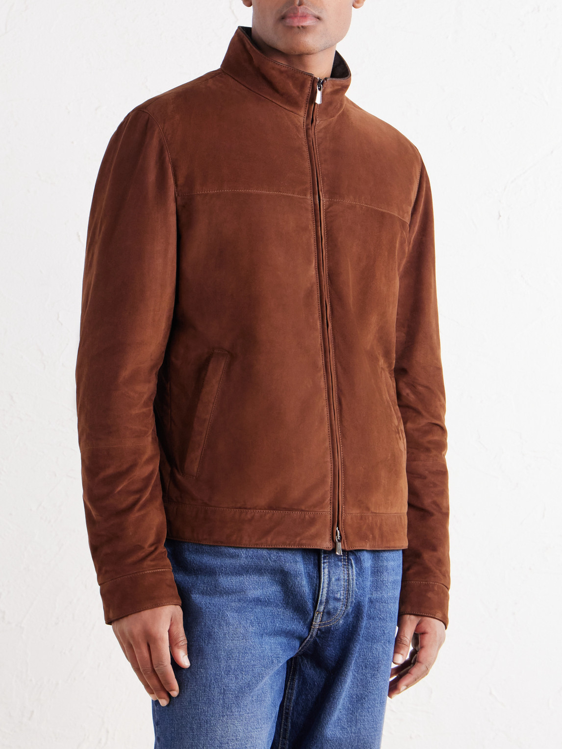 Mock-Neck Bomber Jacket