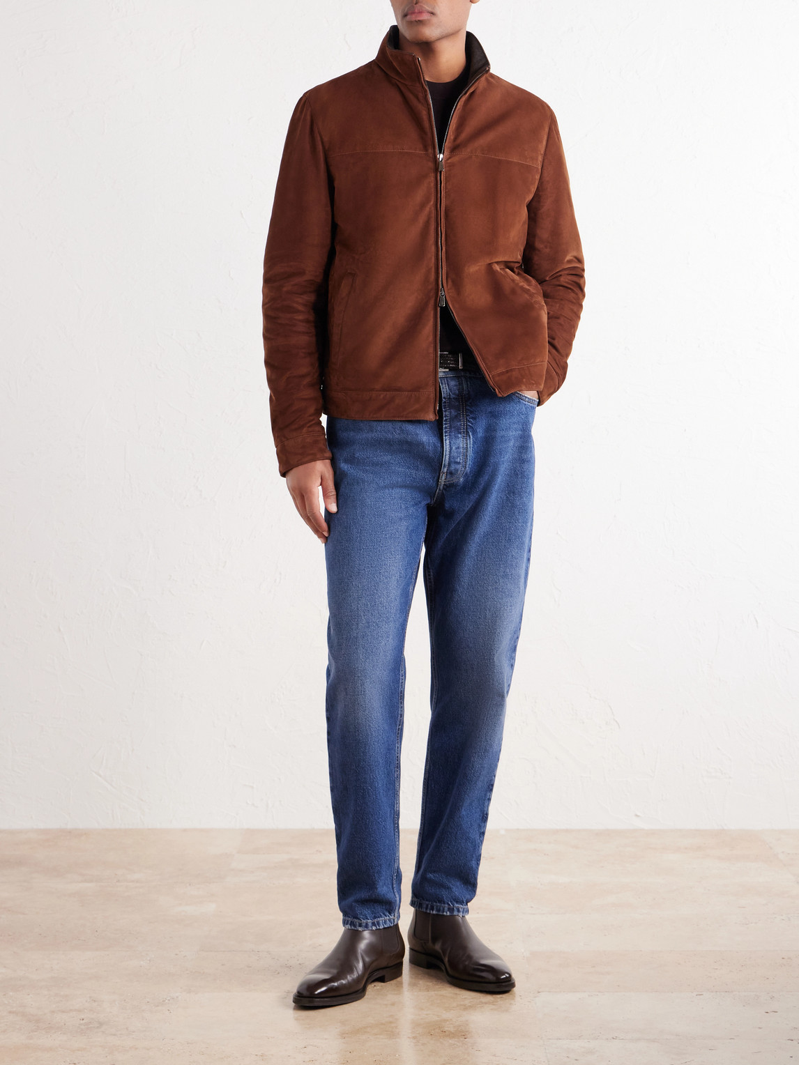 Mock-Neck Bomber Jacket