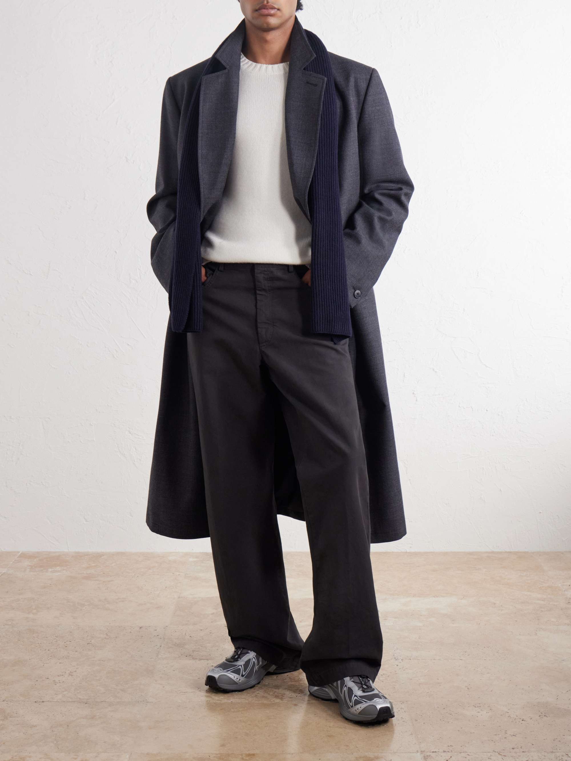 JOHNSTONS OF ELGIN Ribbed Cashmere Scarf