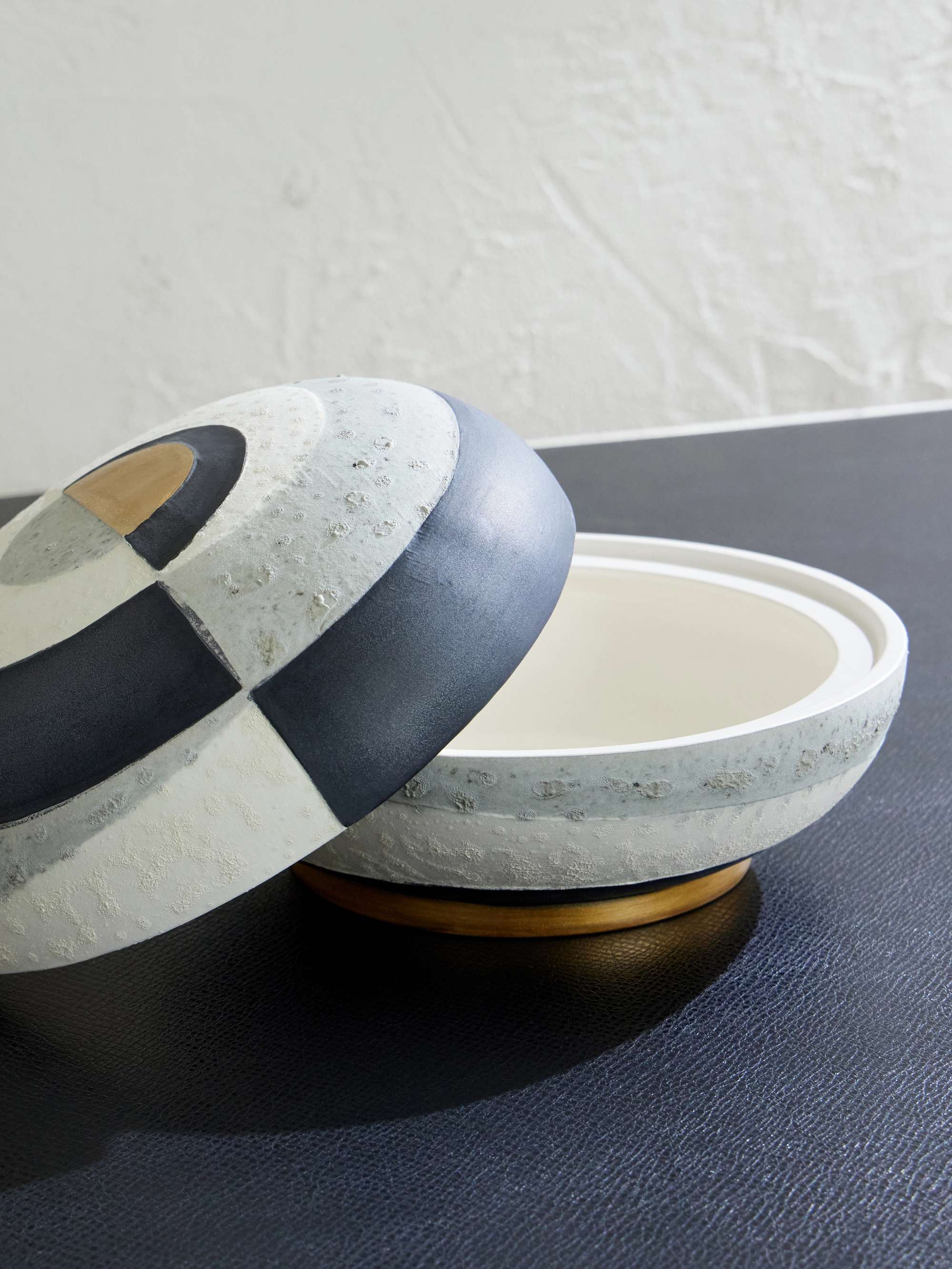 L'OBJET Large Cubisme Colour-Block Earthenware Box