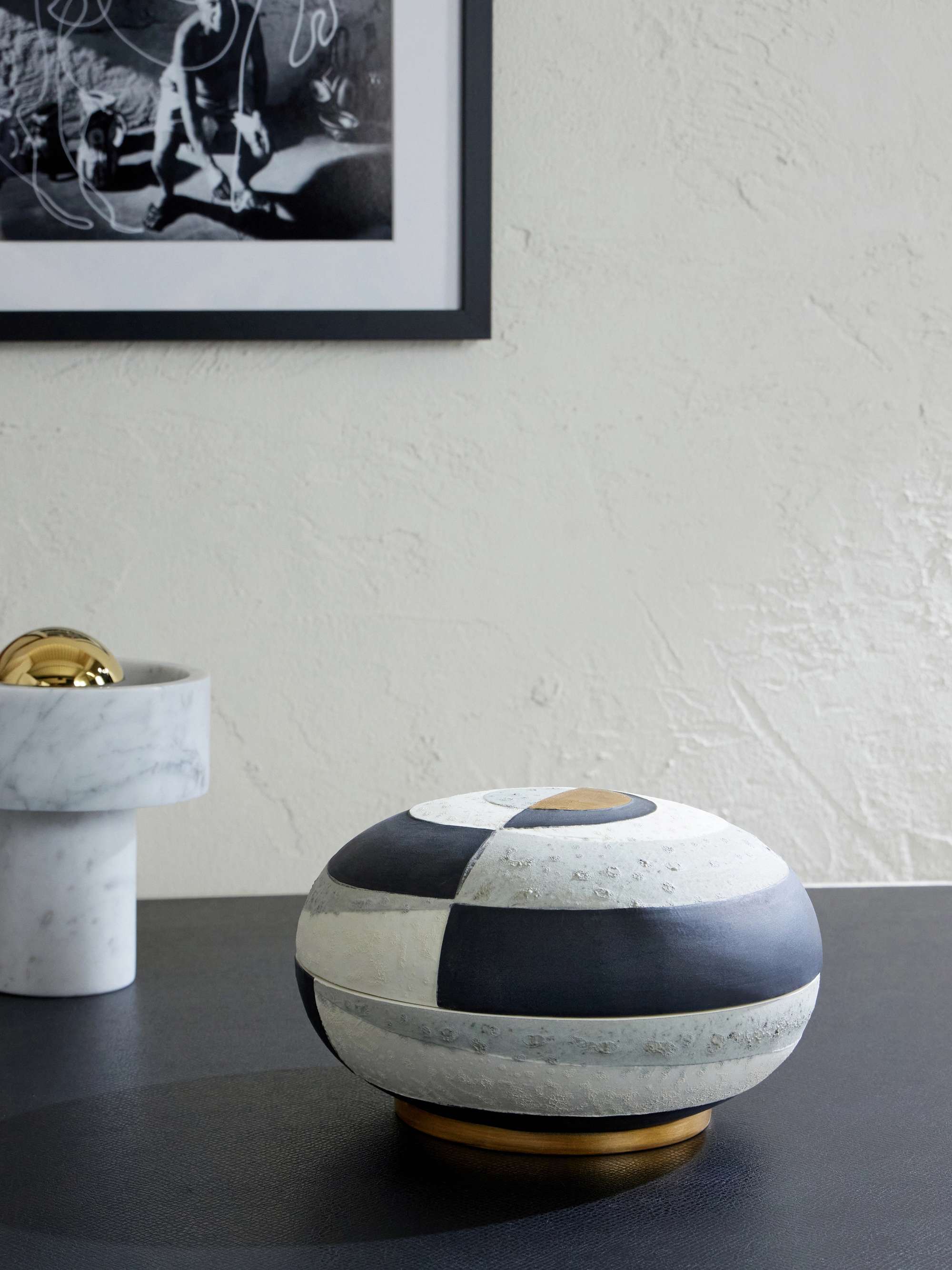 L'OBJET Large Cubisme Colour-Block Earthenware Box