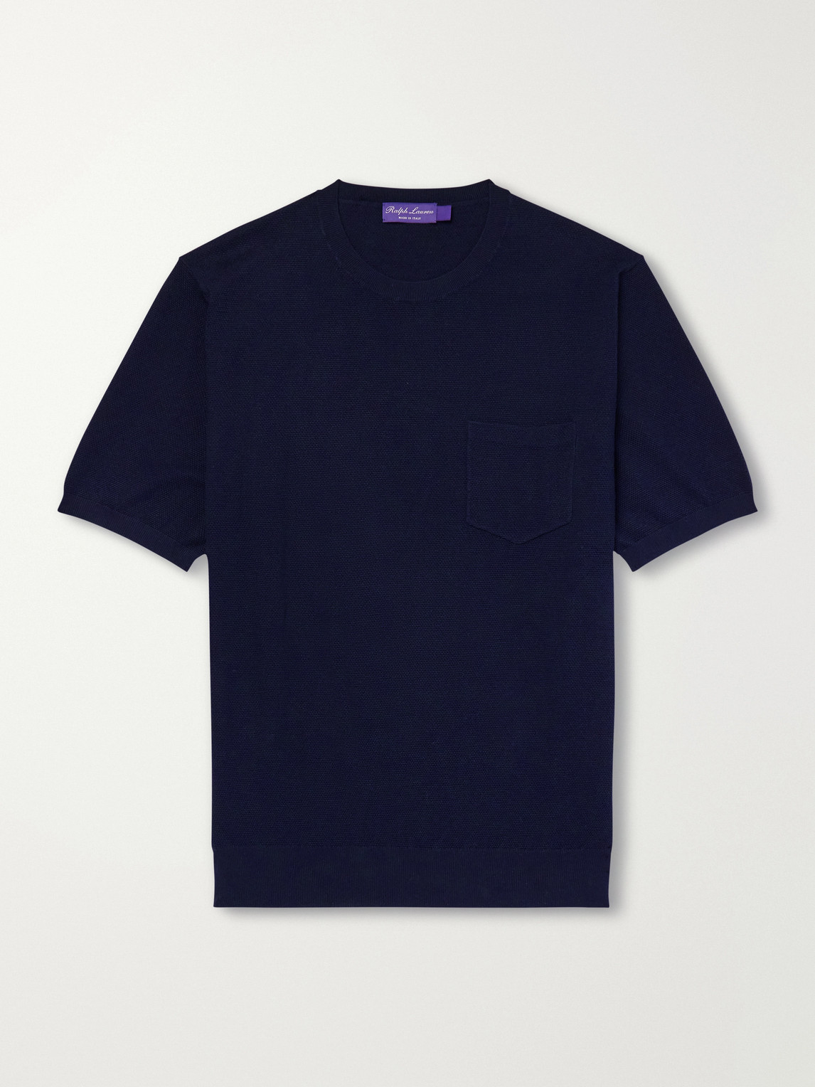 Ralph Lauren Purple Label Textured Silk-Blend T-Shirten