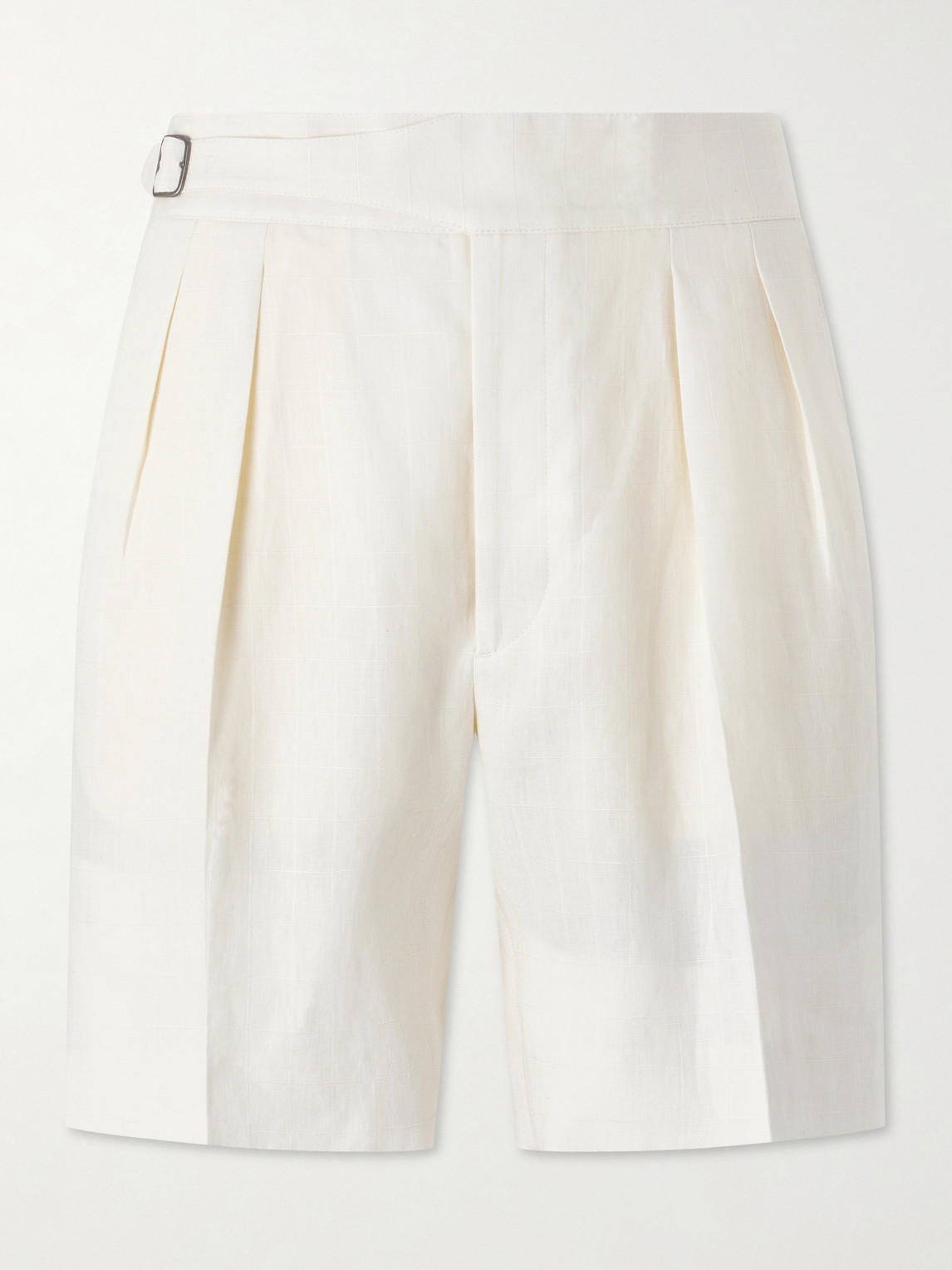 Ralph Lauren Purple Label Straight-Leg Pleated Linen Shorts UK/US 34