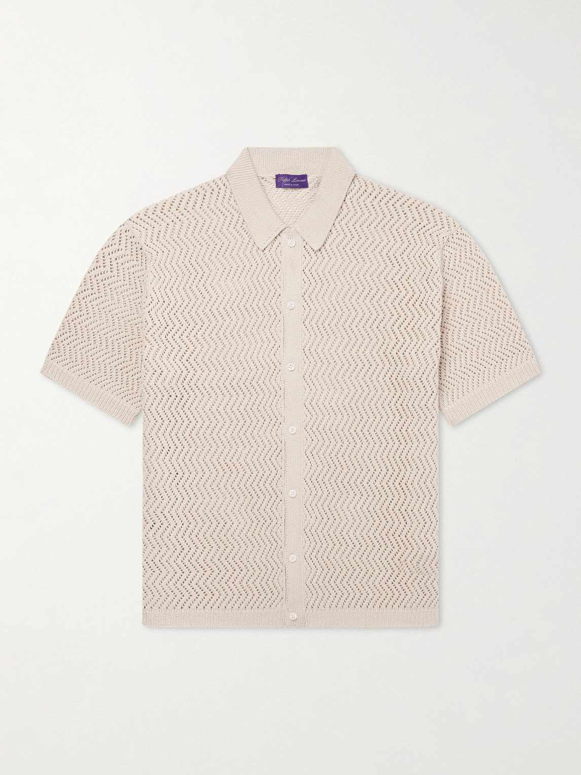 Ralph Lauren Purple Label Knitted Cotton hirt - Men