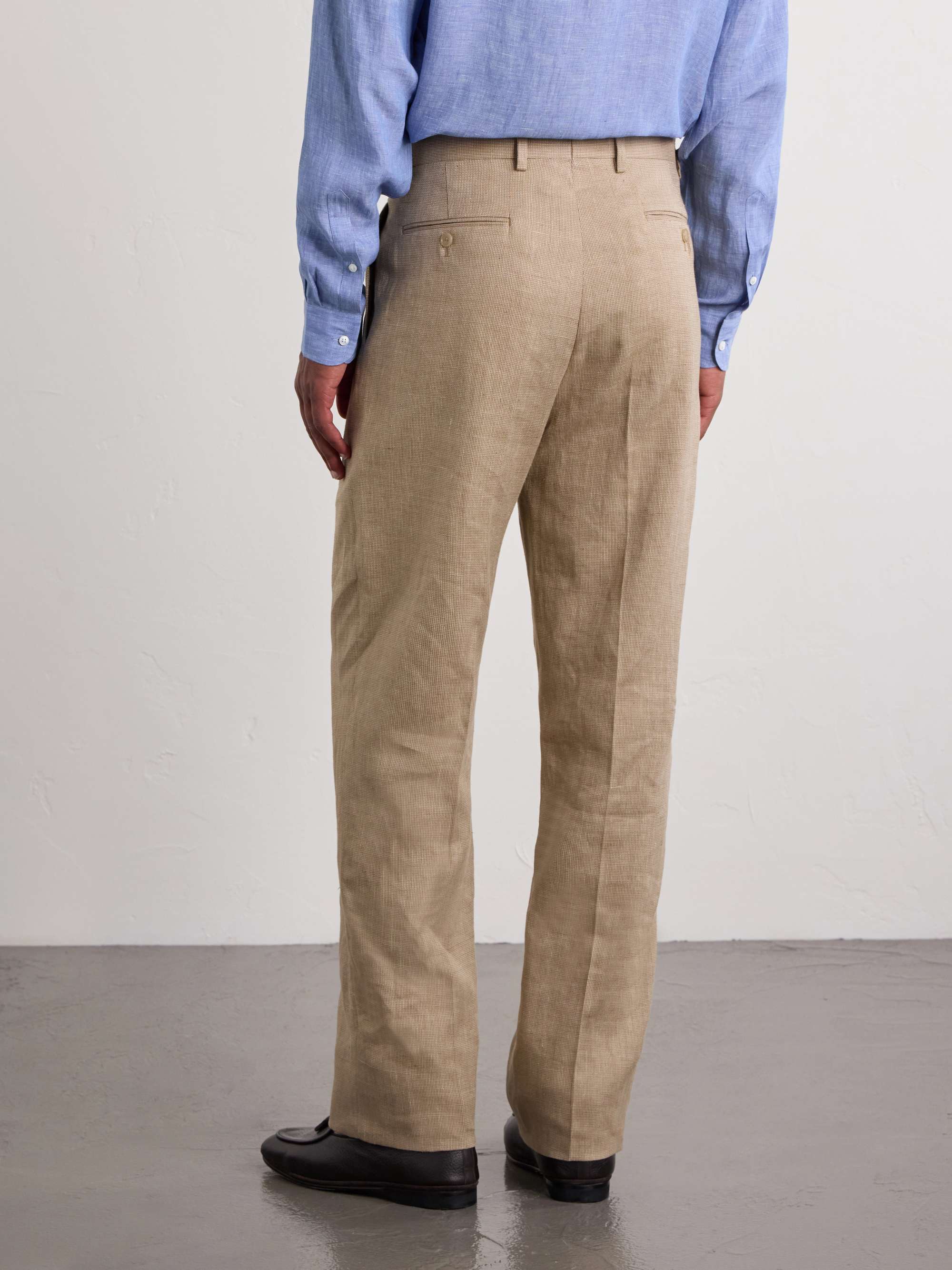 RALPH LAUREN PURPLE LABEL Straight-Leg Pleated Linen, Cotton and RALPH LAUREN PURPLE LABEL Straight-Leg Pleated Linen, Cotton and
