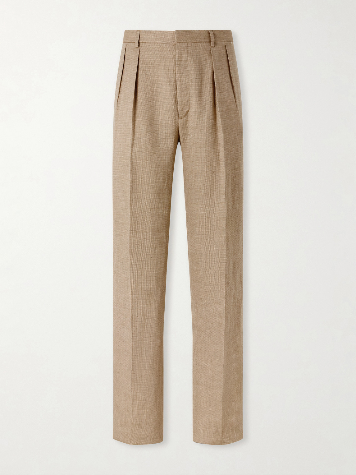 Ralph Lauren Purple Label Straight-Leg Pleated Linen, Cotton and Silk-Blend Suit Trousers UK/US 30
