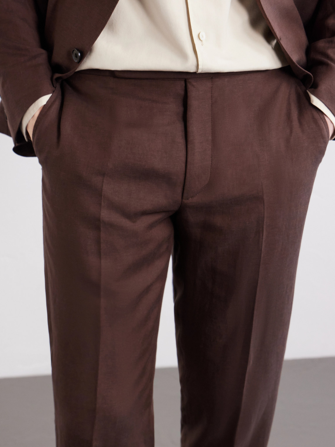 Purple Label - Straight-Leg Silk And Linen-Blend Suit Trousers