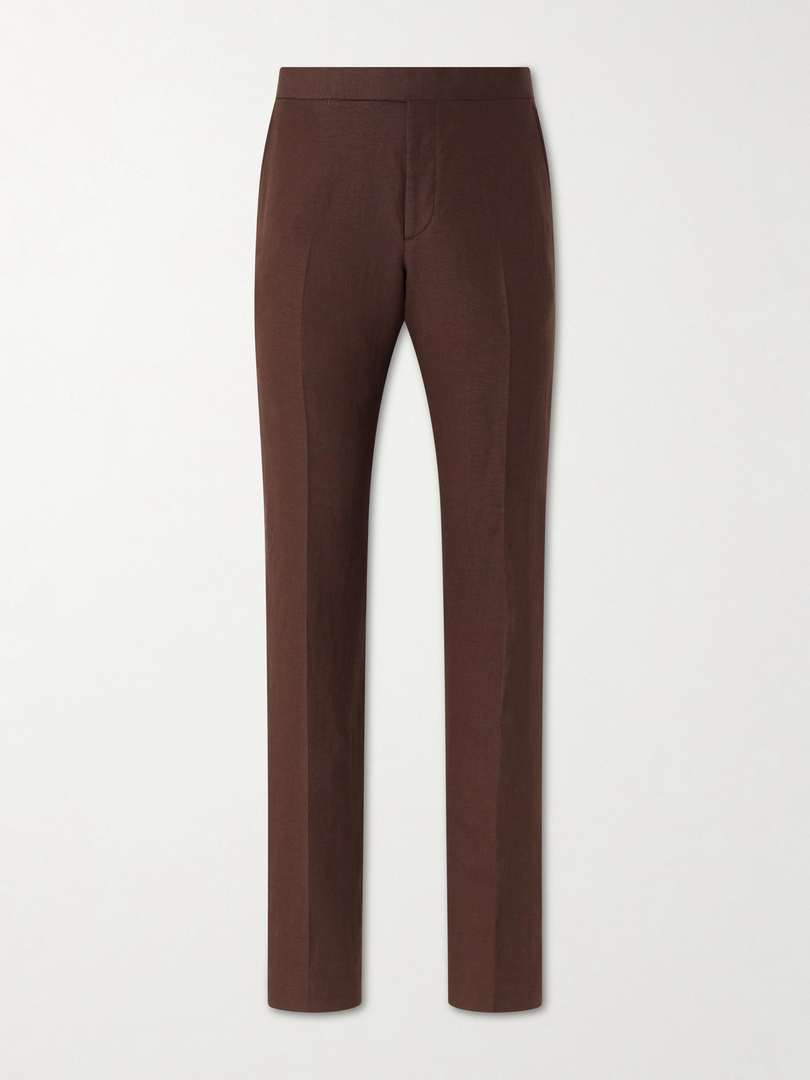 Ralph Lauren Purple Label Ralph Lauren Purple Label - Straight-Leg Silk and Linen-Blend Suit Trousers - Men - Brown - UK/US 30 aus 51% Silk 49% Linen in Brown