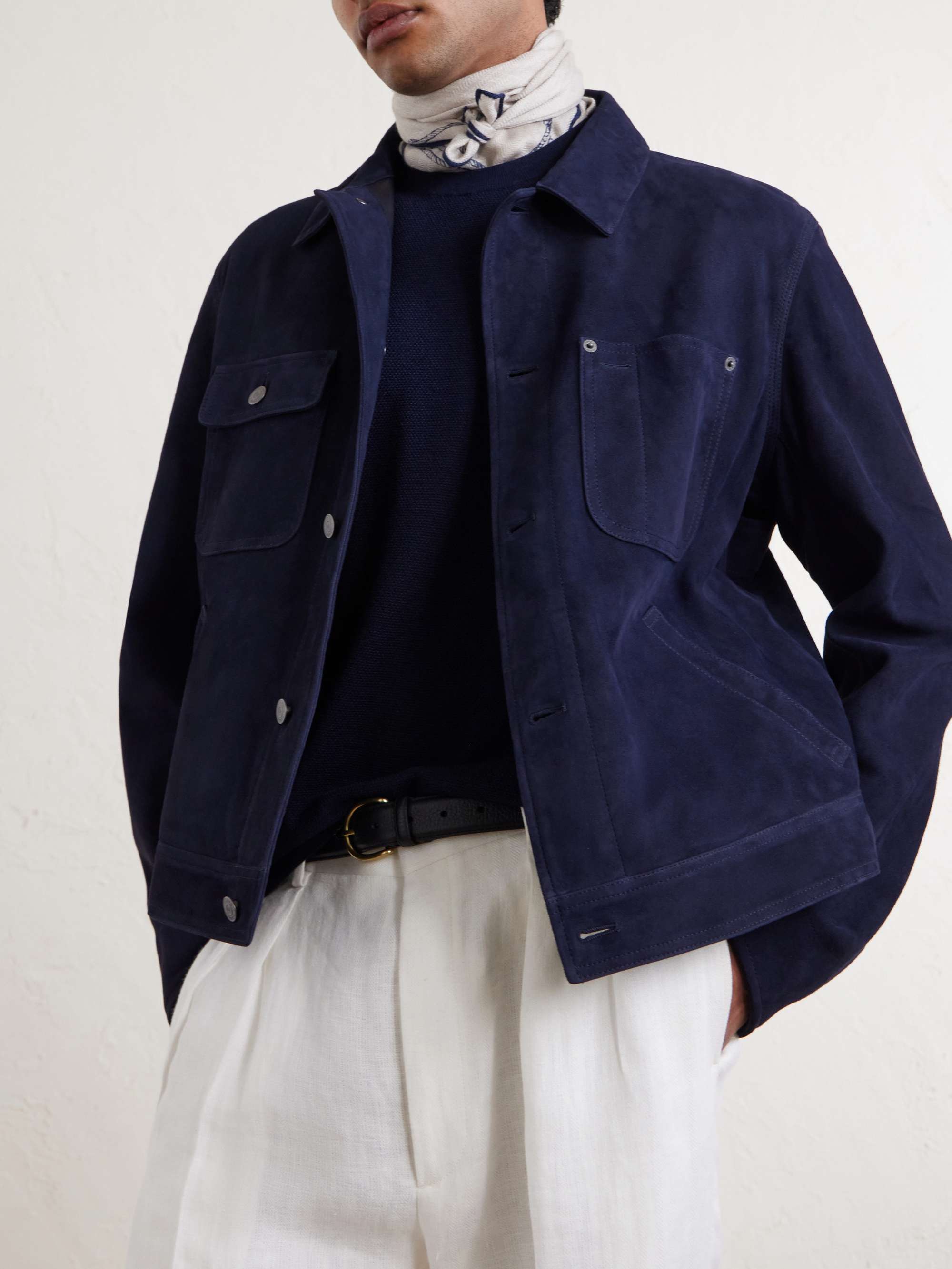 RALPH LAUREN PURPLE LABEL Suede Field Jacket for Men | MR PORTER