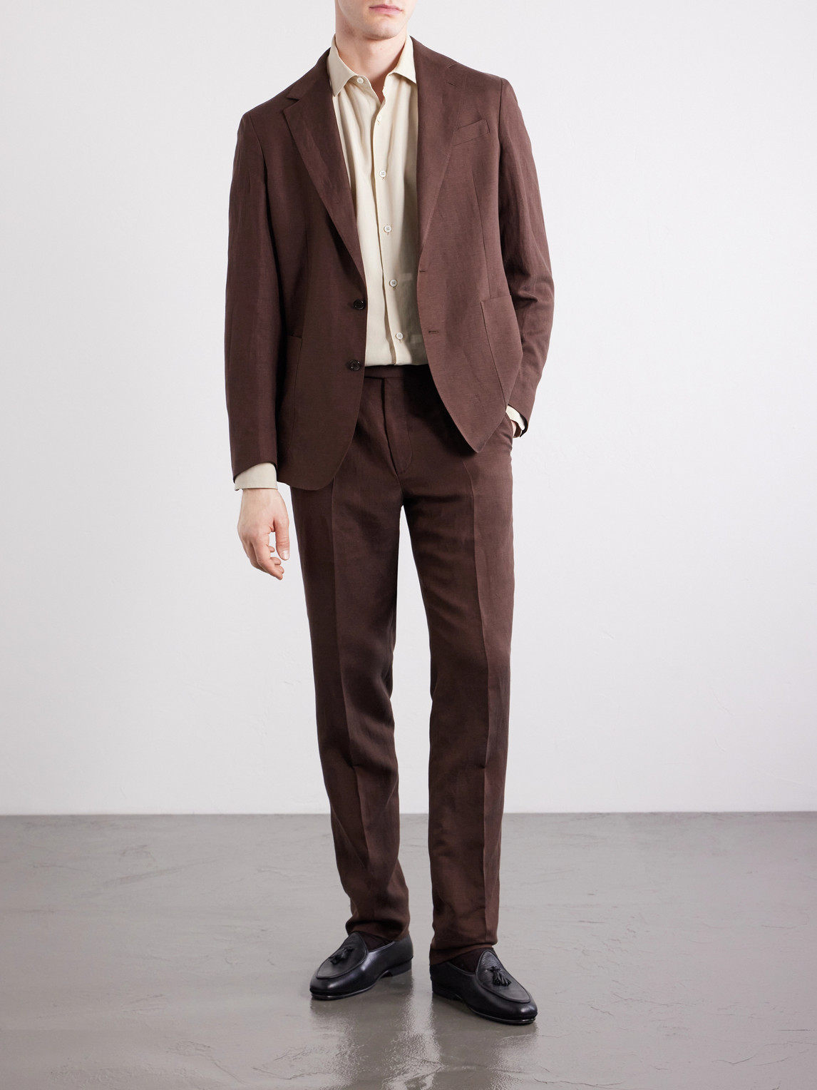 Purple Label - Silk And Linen-Blend Suit Jacket
