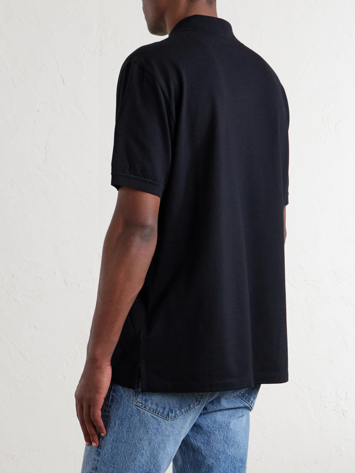 Purple Label - Cotton And Cashmere-Blend Piqué Polo Shirt