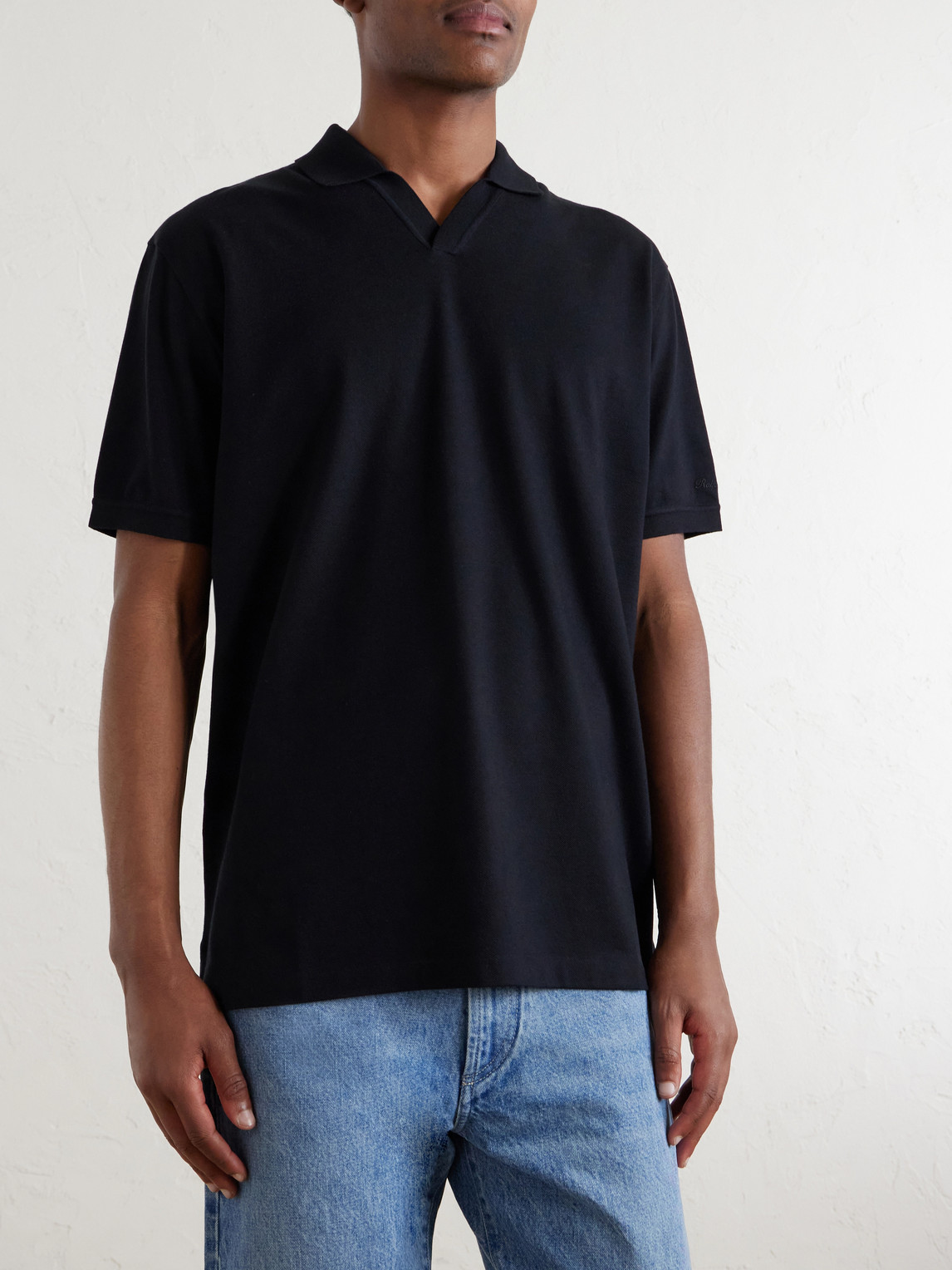 Purple Label - Cotton And Cashmere-Blend Piqué Polo Shirt