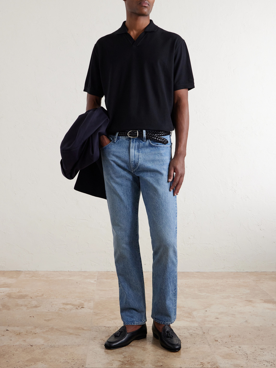 Purple Label - Cotton And Cashmere-Blend Piqué Polo Shirt
