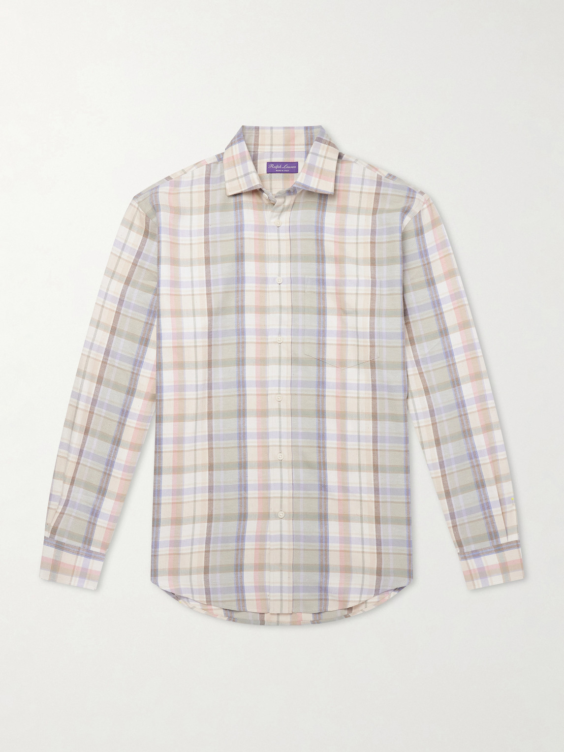 Ralph Lauren Purple Label Checked Hemp and Cotton-Blend Twill Shirt - Men