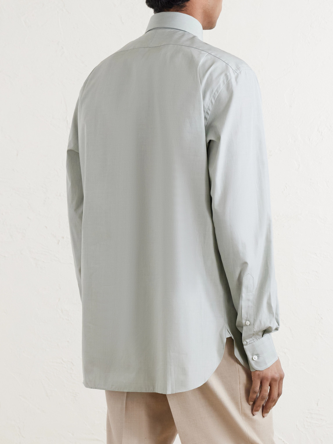Purple Label - Cutaway-Collar Cotton-Poplin Shirt