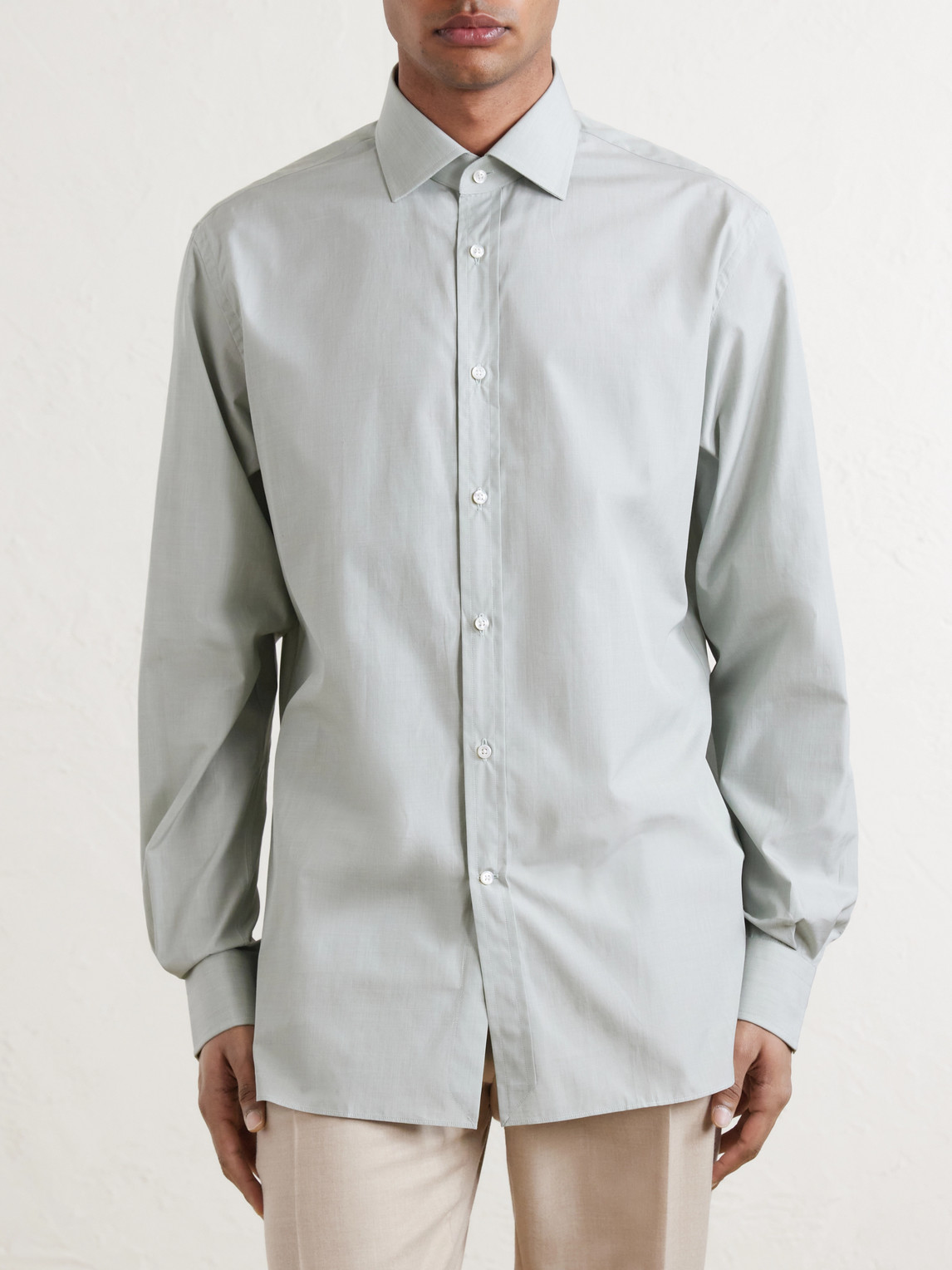 Purple Label - Cutaway-Collar Cotton-Poplin Shirt