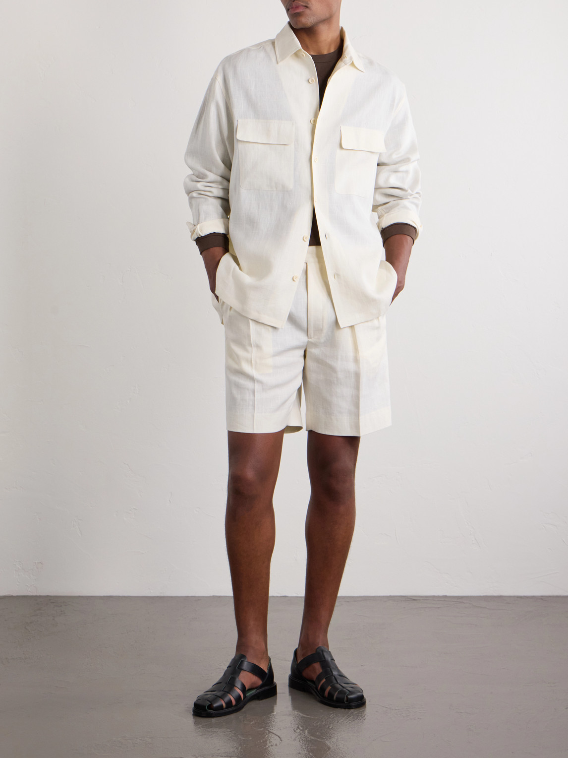 Purple Label - Checked Linen Shirt